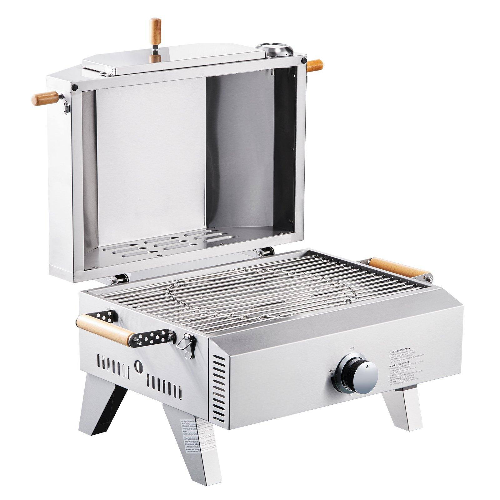 Alt View 10. Glintex - 13in Pizza Oven Outdoor Gas Maker, with Stone and Thermometer for Pizza and Grill Use - Black.