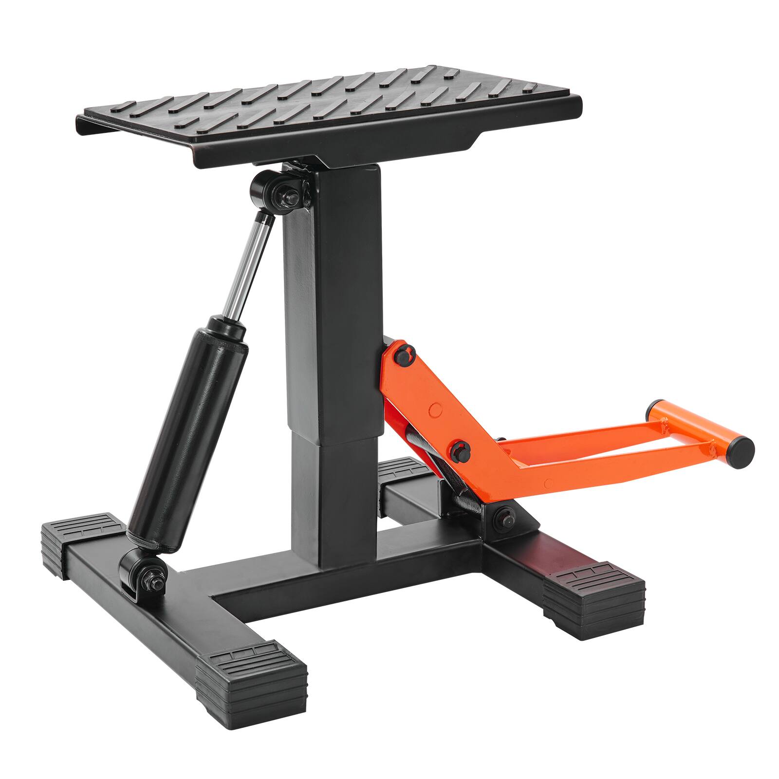 Alt View 5. VEVOR - Dirt Bike Lift Stand, Motorcycle Jack Lift Stand 440 lbs Capacity and Hydraulic Lift Operation, Adjustable Height Hoist - Orange;Black.