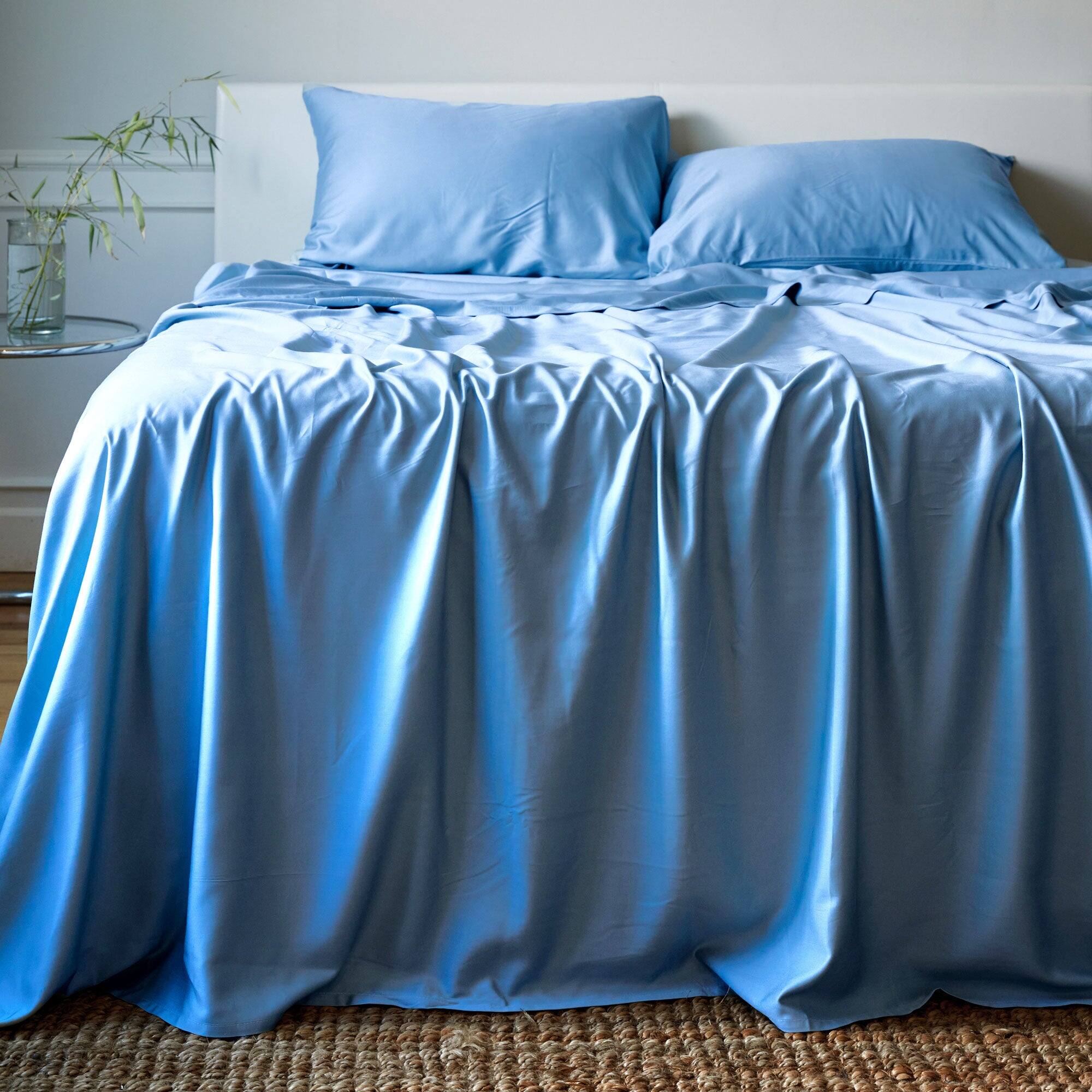 Alt View 1. BedVoyage - Luxury 100% viscose from Bamboo Bed Sheet Set - Blue.