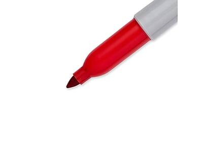 Alt View 3. Sharpie - Permanent Marker, Fine Tip, 12/Pack - Red.