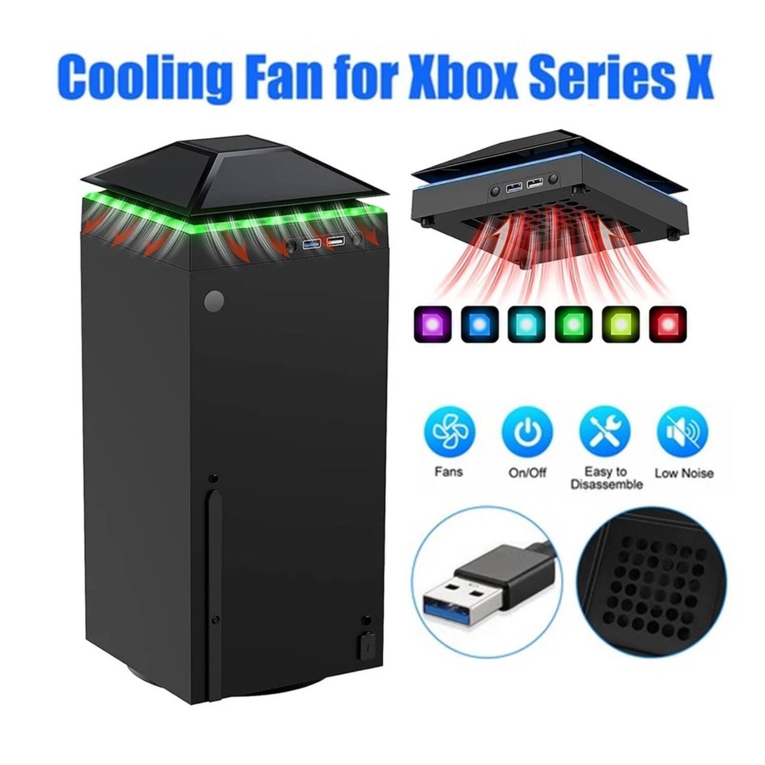 Cooling Fan for Xbox Series X

- Fans
- On/Off
- Easy to Disassemble
- Low Noise