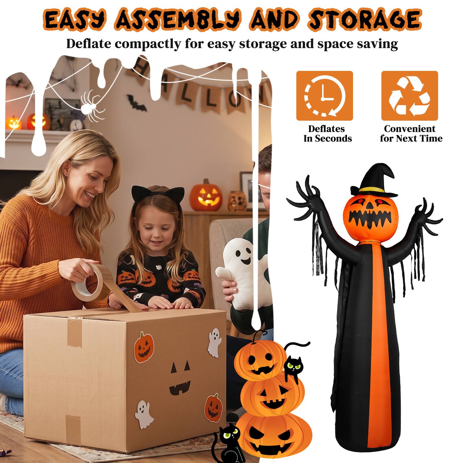 EASY ASSEMBLY AND STORAGE  
Deflate compactly for easy storage and space saving  
Deflates In Seconds  
Convenient for Next Time