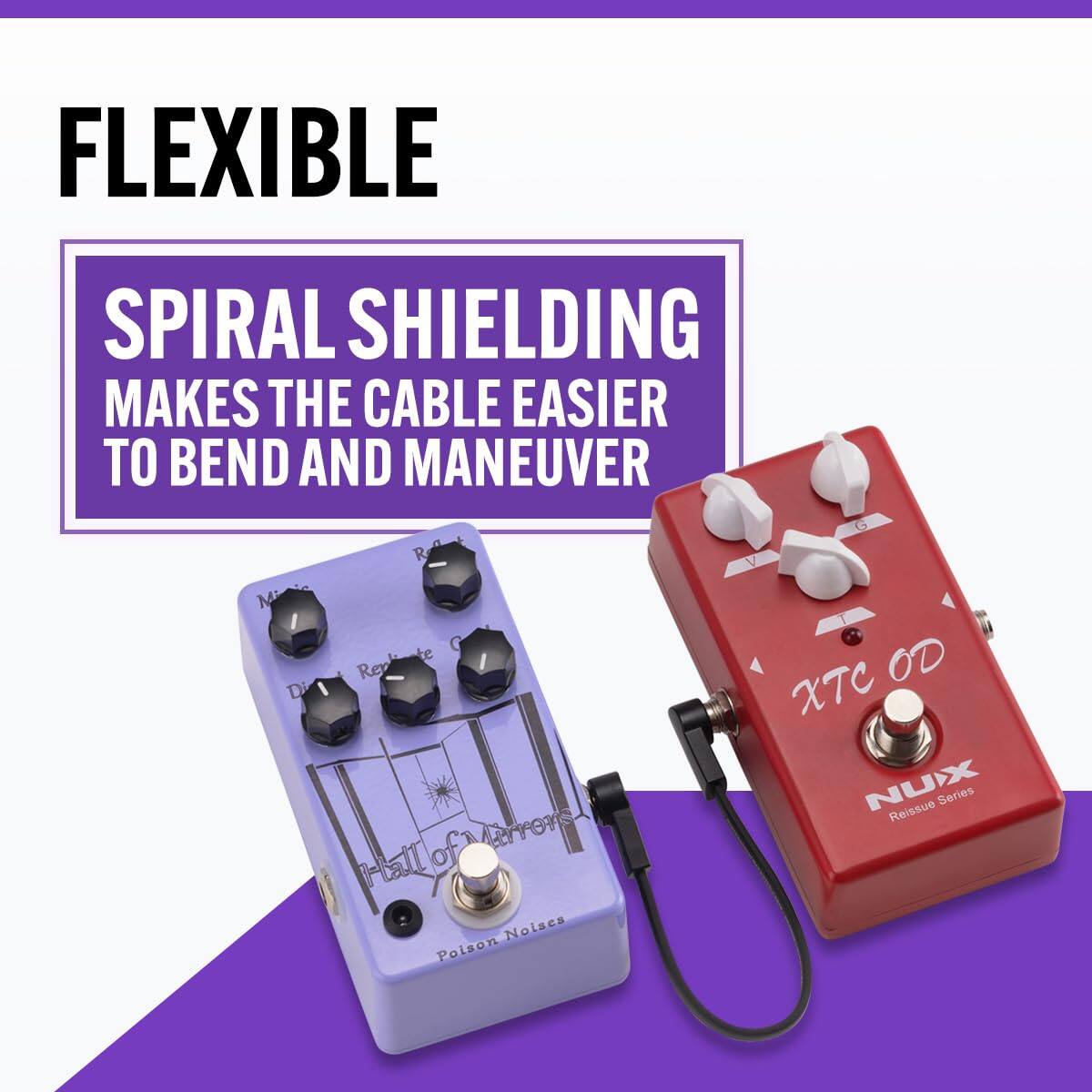 FLEXIBLE  
SPIRAL SHIELDING MAKES THE CABLE EASIER TO BEND AND MANEUVER