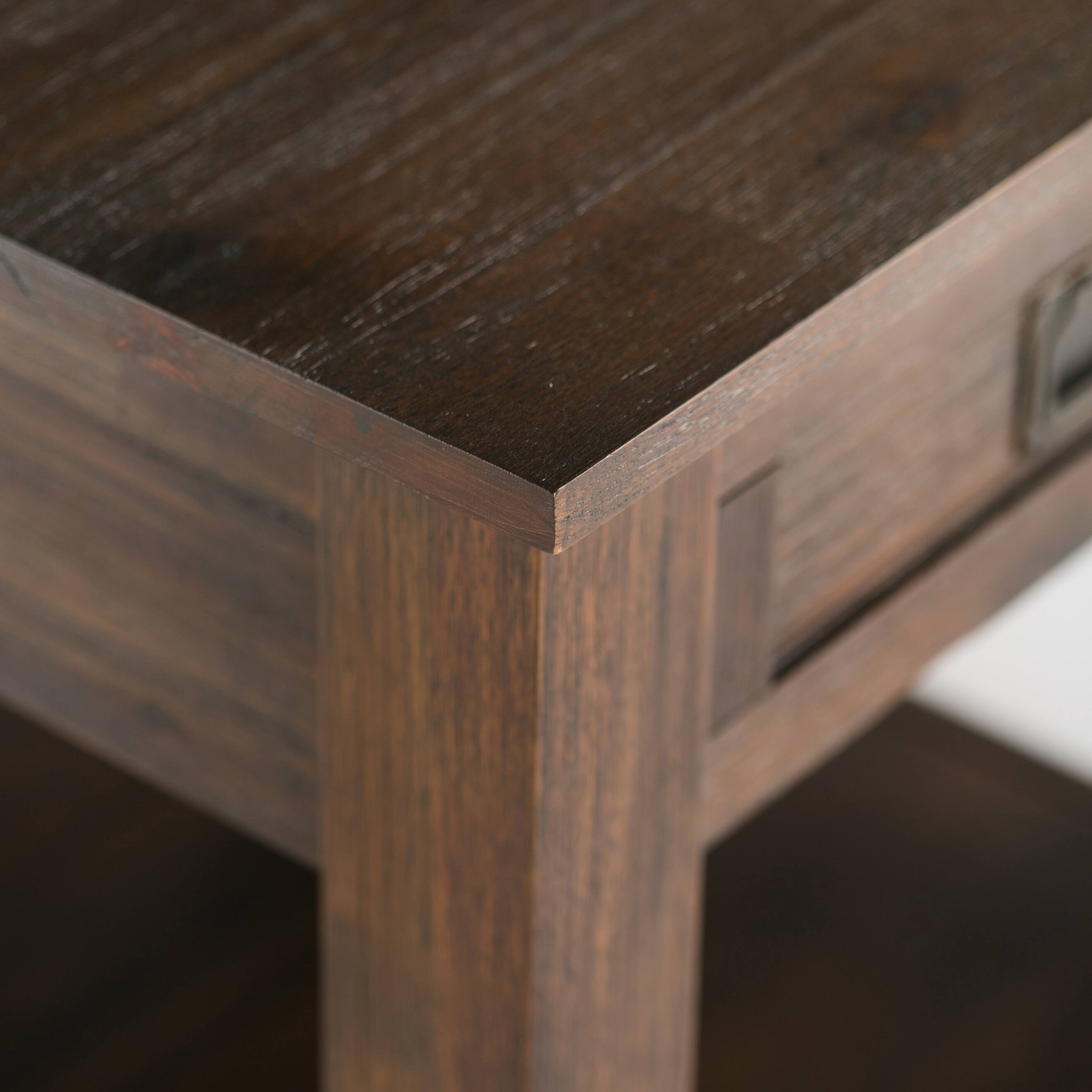 Alt View 4. Simpli Home - Monroe 22 inch End Table (Set of 2) - Distressed Charcoal Brown.