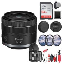 Canon - RF 24-50mm f/4.5-6.3 IS STM Lens (Canon RF) Optical Image Stabilizaion Bundle (International Version)