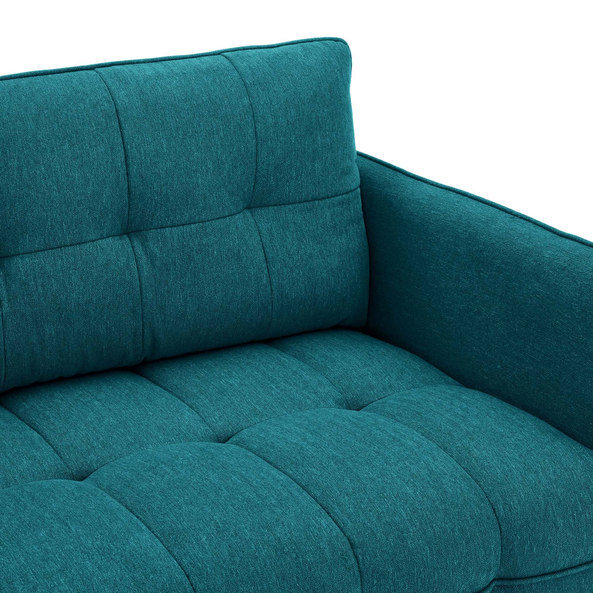Alt View 6. Modway - Cameron Tufted Fabric Sofa by Modway - Teal.