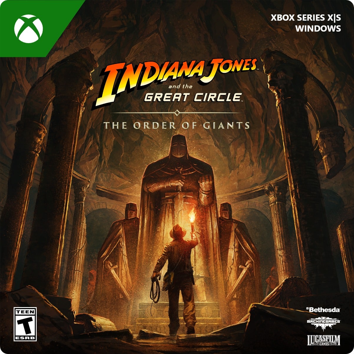 XBOX SERIES X|S WINDOWS
INDIANA JONES and the GREAT CIRCLE THE ORDER OF GIANTS
TEEN T ESRB
"Bethesda MACHINES"
LUCASFILM GAMES