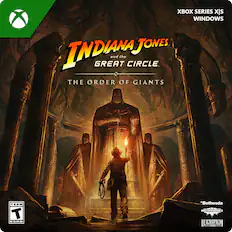 XBOX SERIES X|S WINDOWS
INDIANA JONES and the GREAT CIRCLE THE ORDER OF GIANTS
TEEN T ESRB
"Bethesda MACHINES"
LUCASFILM GAMES