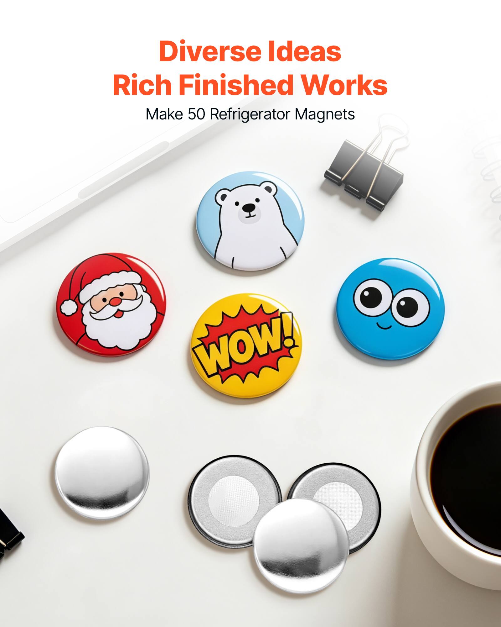 Diverse Ideas Rich Finished Works Make 50 Refrigerator Magnets WOW!