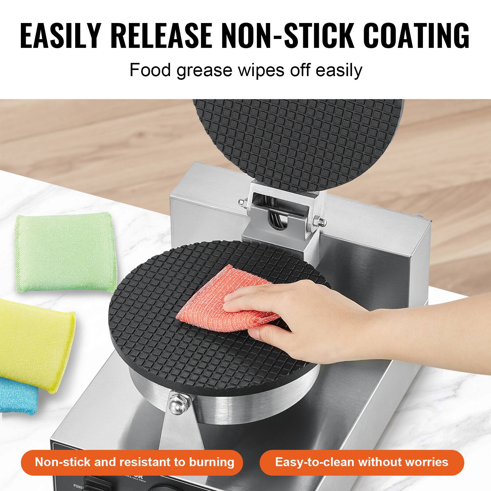 EASILY RELEASE NON-STICK COATING  
Food grease wipes off easily  
Non-stick and resistant to burning  
Easy-to-clean without worries