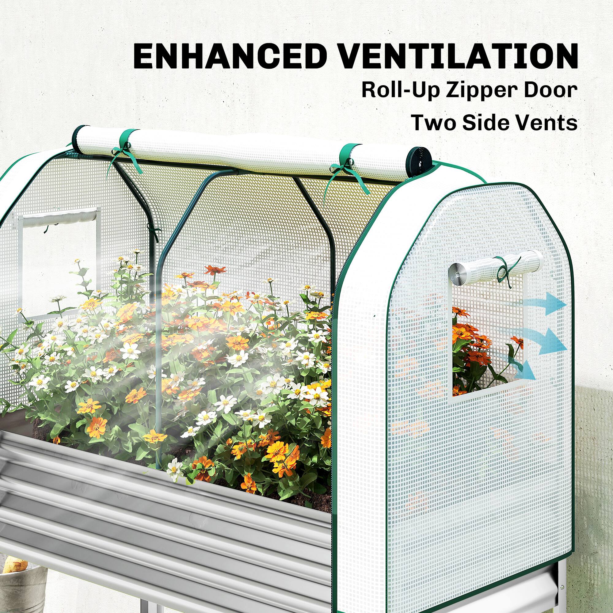 ENHANCED VENTILATION  
Roll-Up Zipper Door  
Two Side Vents