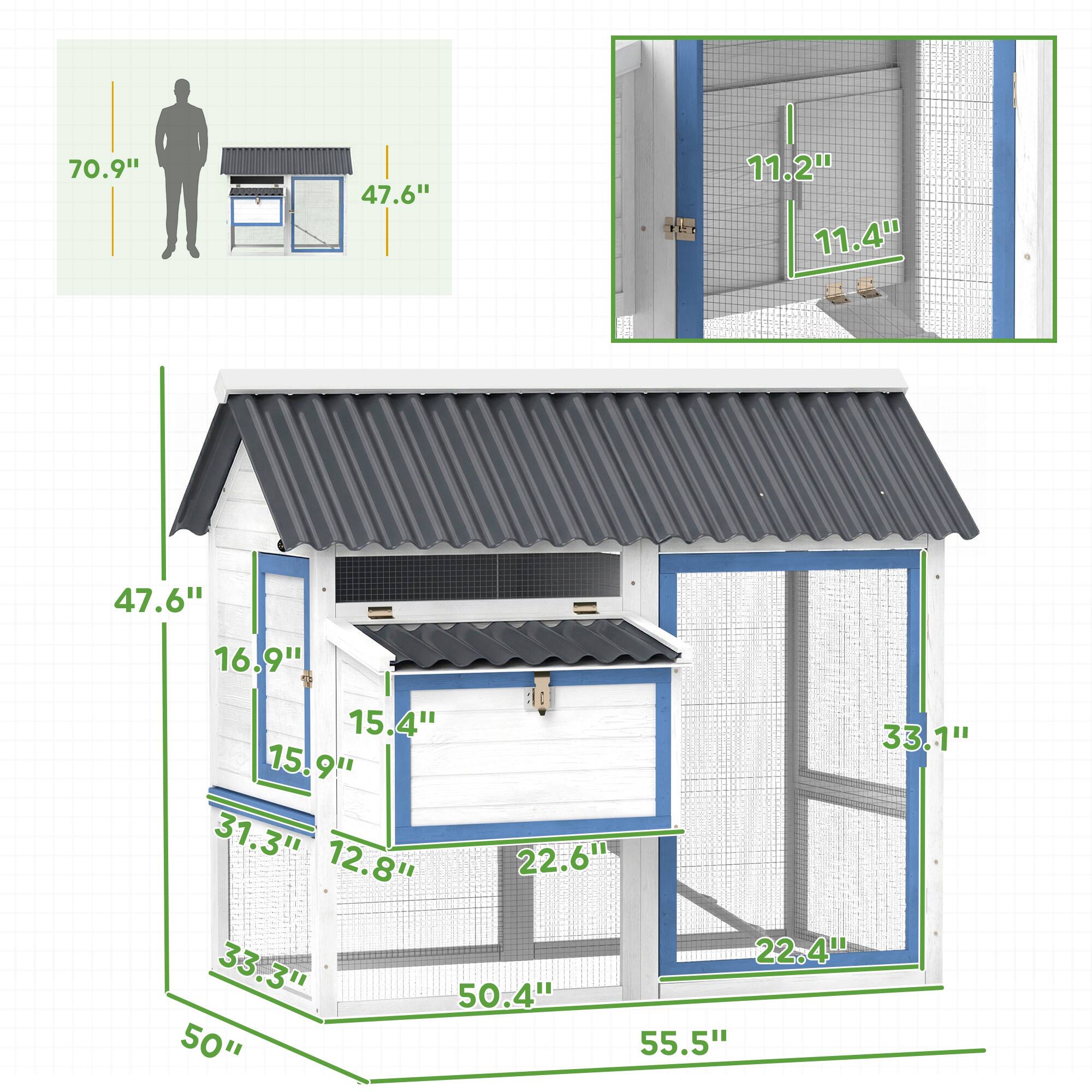 70.9"  
47.6"  
11.2"  
11.4"  
47.6"  
16.9"  
15.4"  
33.1"  
15.9"  
9"  
31.3"  
12.8"  
22.6"  
22.4"  
33.3"  
50.4"  
50"  
55.5"