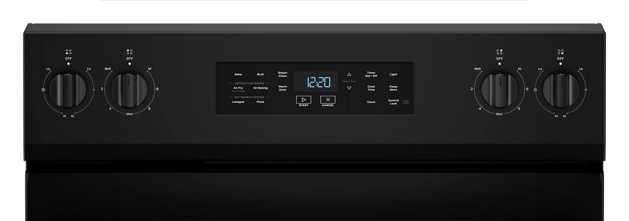 DO . OFF OFF a . OFF .D OFF La . Le . Meik 2 - 8 Bube Pry Brod AN masIng -a ES wr Zuno 12:20 - Sut e - THE Lighe Deiay Start Mail 2 H 1 Le La O - H 4 Med 6 Lagna Puza TA x EASCEL Clock Contral Lck 4 Med E - H

Corrected text based on the image:

DO . OFF OFF a . OFF .D OFF La . Le . Meik 2 - 8 Bube Pry Brod AN masIng -a ES wr Zuno 12:20 - Sut e - THE Lighe Deiay Start Mail 2 H 1 Le La O - H 4 Med 6 Lagna Puza TA x EASCEL Clock Contral Lck 4 Med E - H

- Bake
- Broil
- Steam
- Air Fry
- Air Baking
- Warm
- Lasagna
- Pizza
- Timer
- Light
- Delay Start
- Cook Time
- Clock
- Cancel
- Start
- Cancel
- Clock
- Control Lock