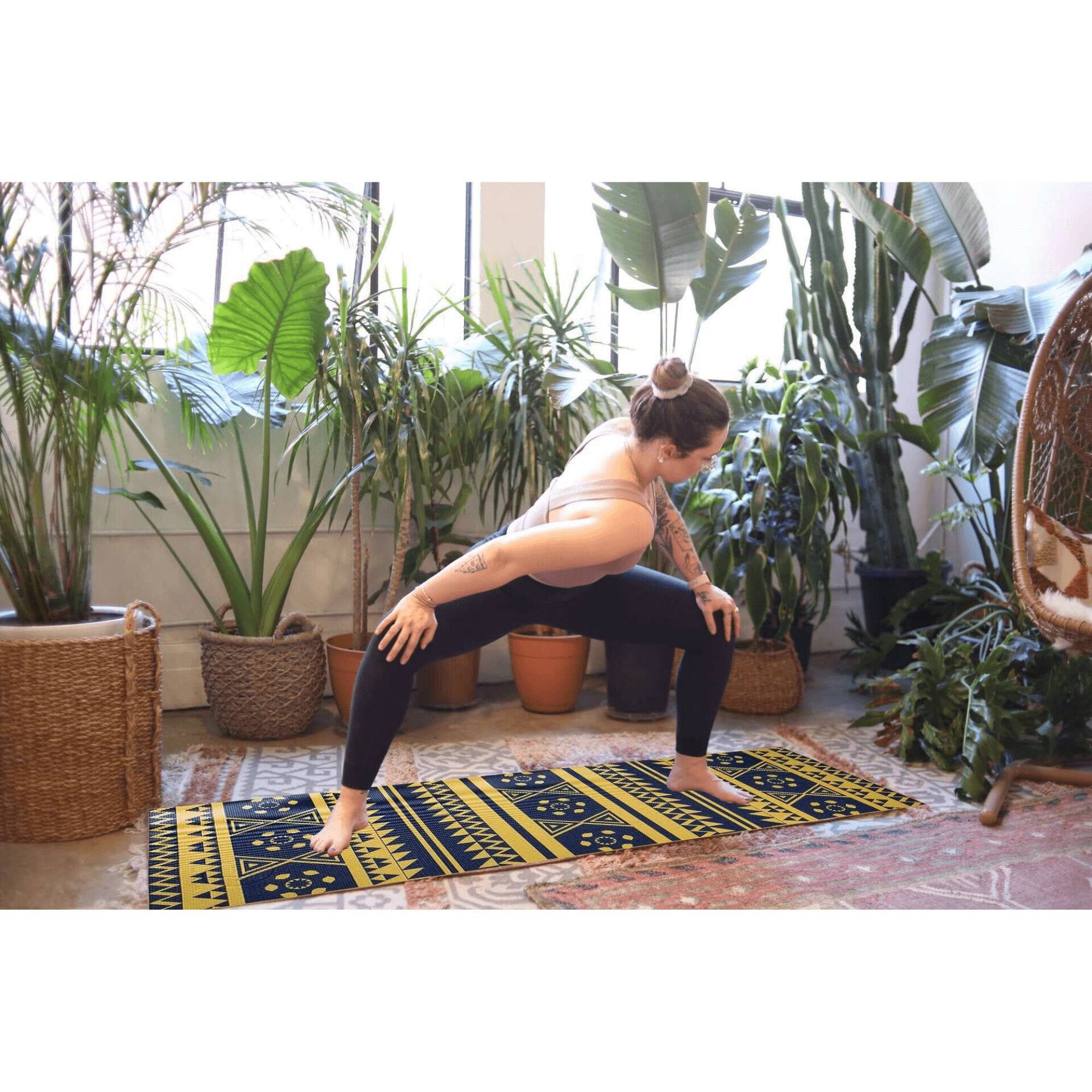 Alt View 2. Maji Sports - Printed PVC Yoga Mat - Yellow.