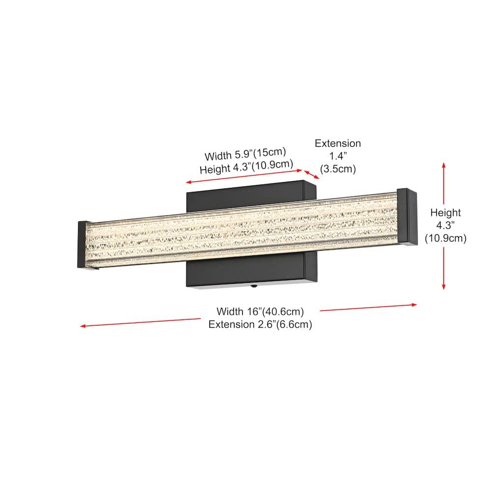 Living District - Jaxx 16 Inch Led Wall Sconce In - Black price history on PriceWatchPro