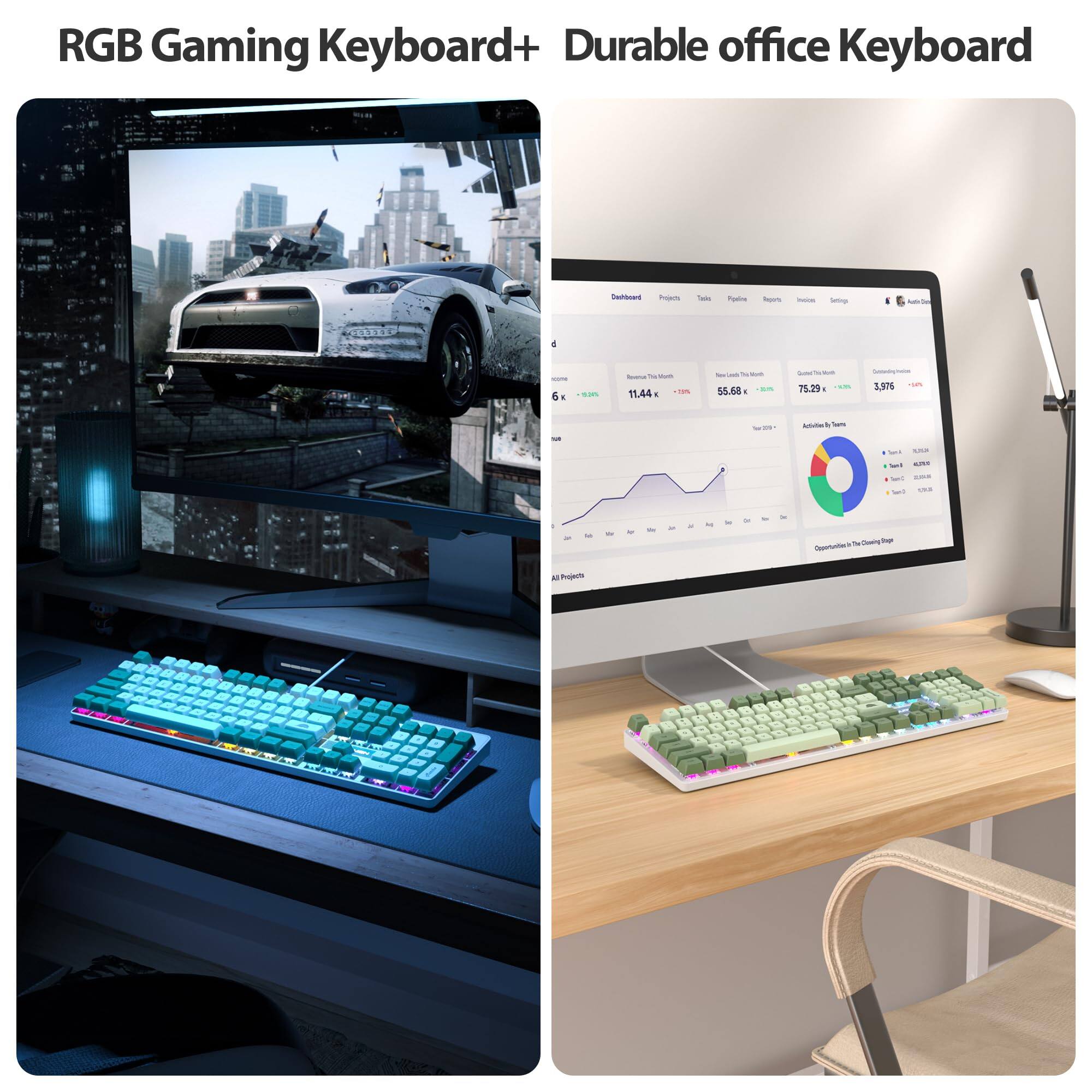 RGB Gaming Keyboard+  
Durable office Keyboard