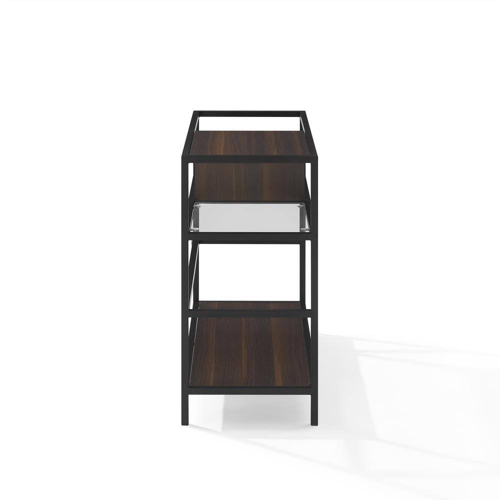 Angle. Crosley Furniture - Provo Record Player Stand With Vinyl Storage - Matte Black.
