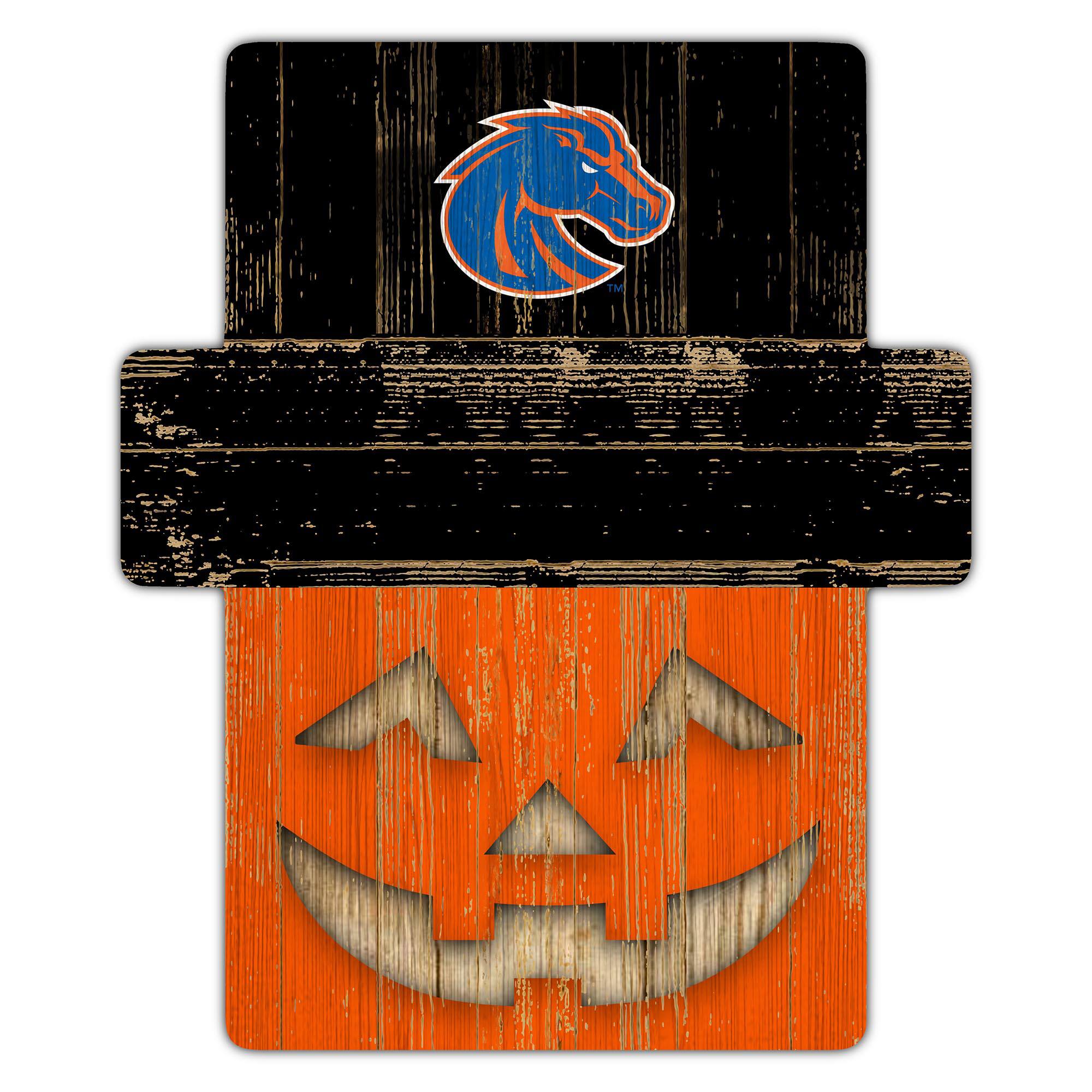 Front. Fan Creations - Boise State Broncos 12" x 12" Jack-O-Lantern Display - Orange.