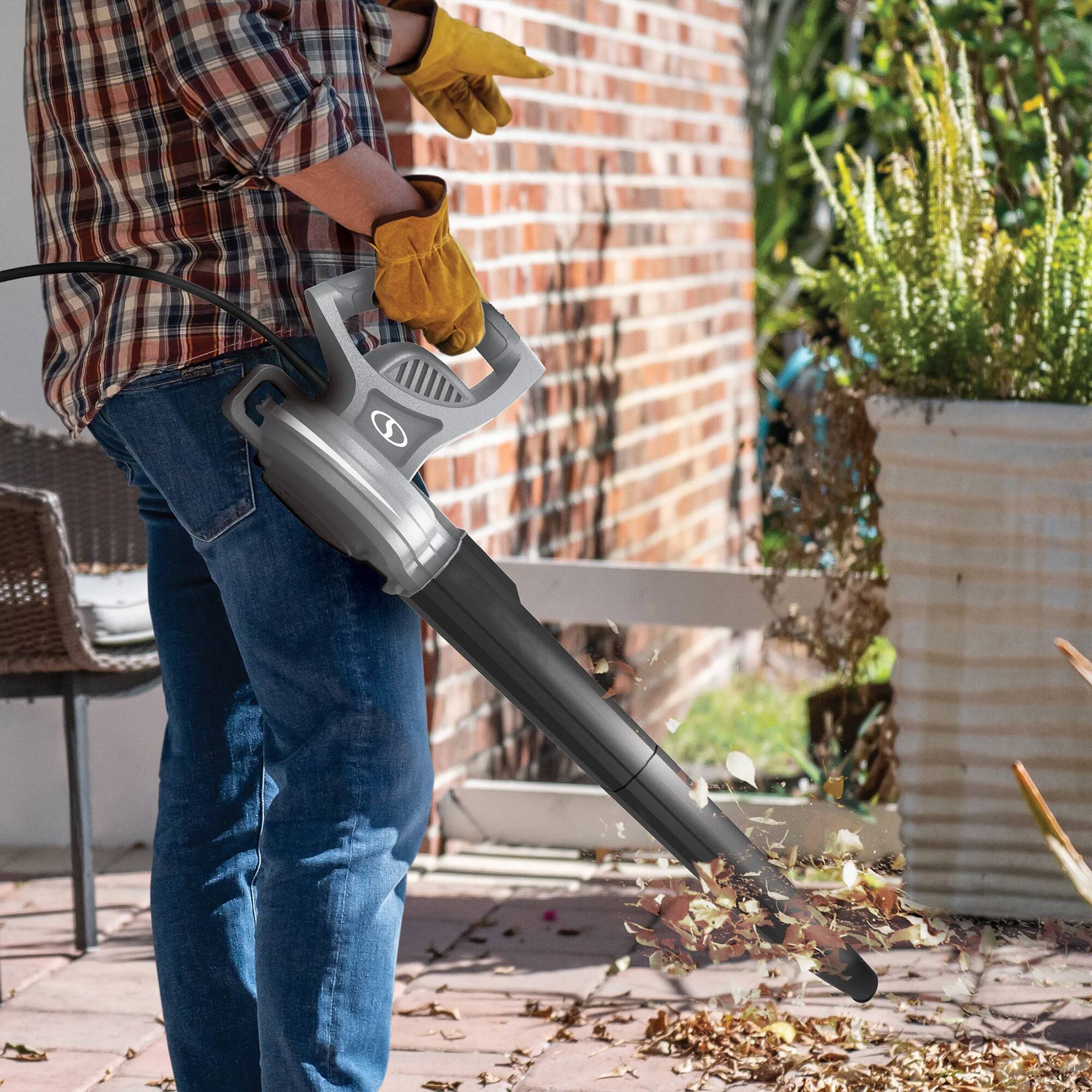 Alt View 5. Sun Joe - Sun Joe Electric All Purpose Leaf Blower, 6 Amp Motor, 155MPH Air Speed, SBJ597E - Grey.