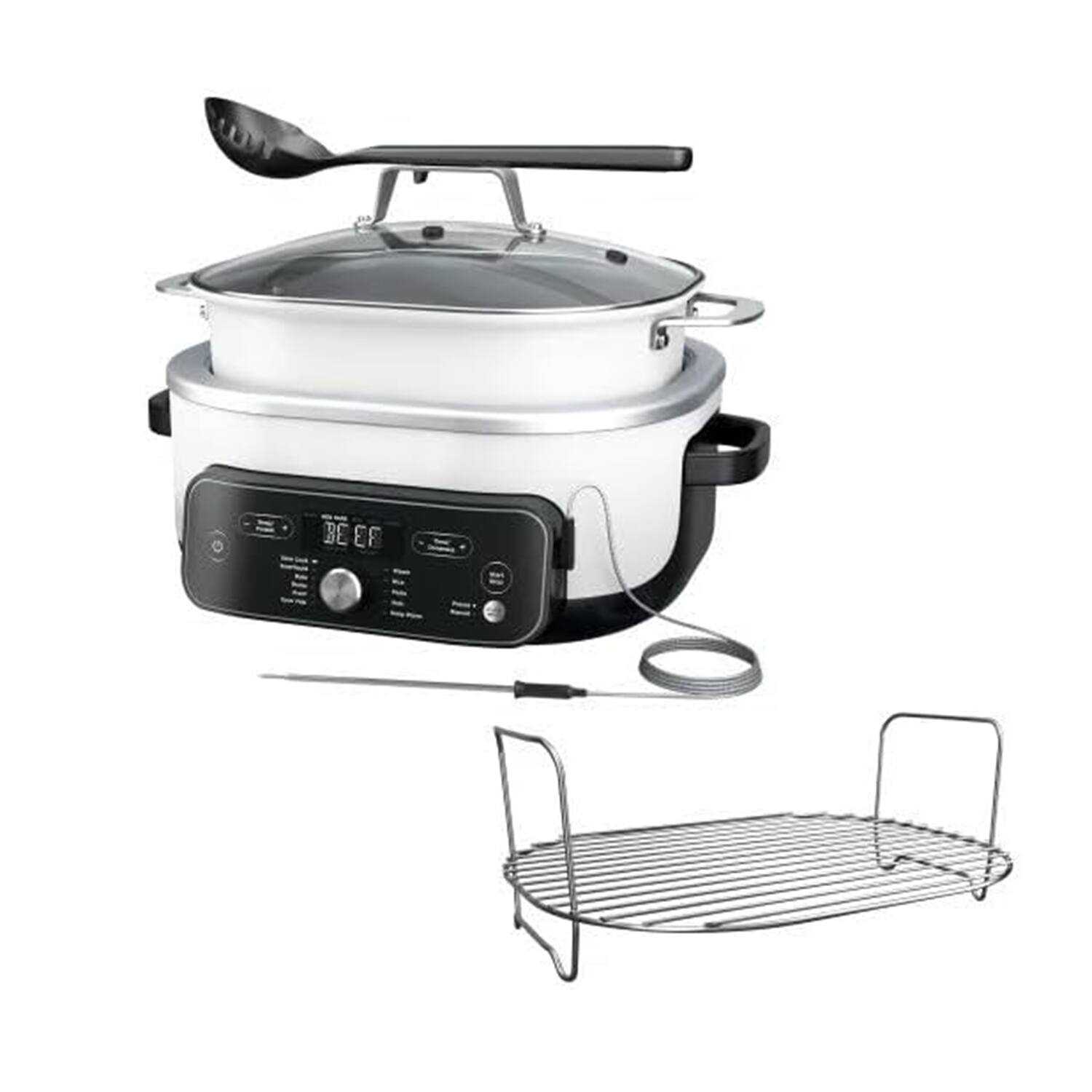 Angle. Ninja - MC2052CO Foodi PossibleCooker PRO Plus 11-In-1 Smart Cook System Slow Cooker - White.