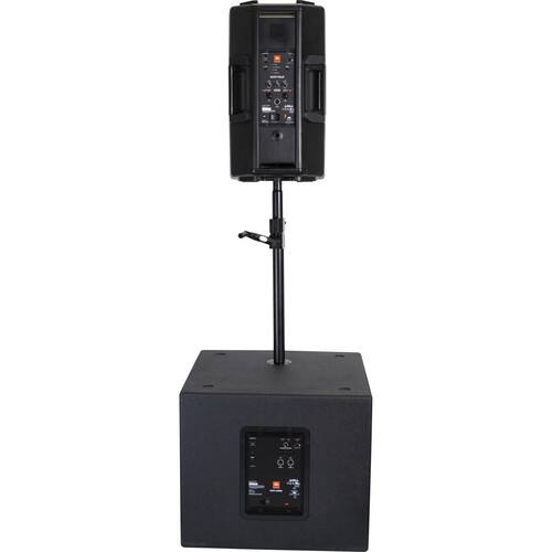 Back. Gator Frameworks - Adjustable Speaker Pole with Hand Crank and M20 Adapter, Heavy-Duty Construction, 75-Lb Weight Capacity.