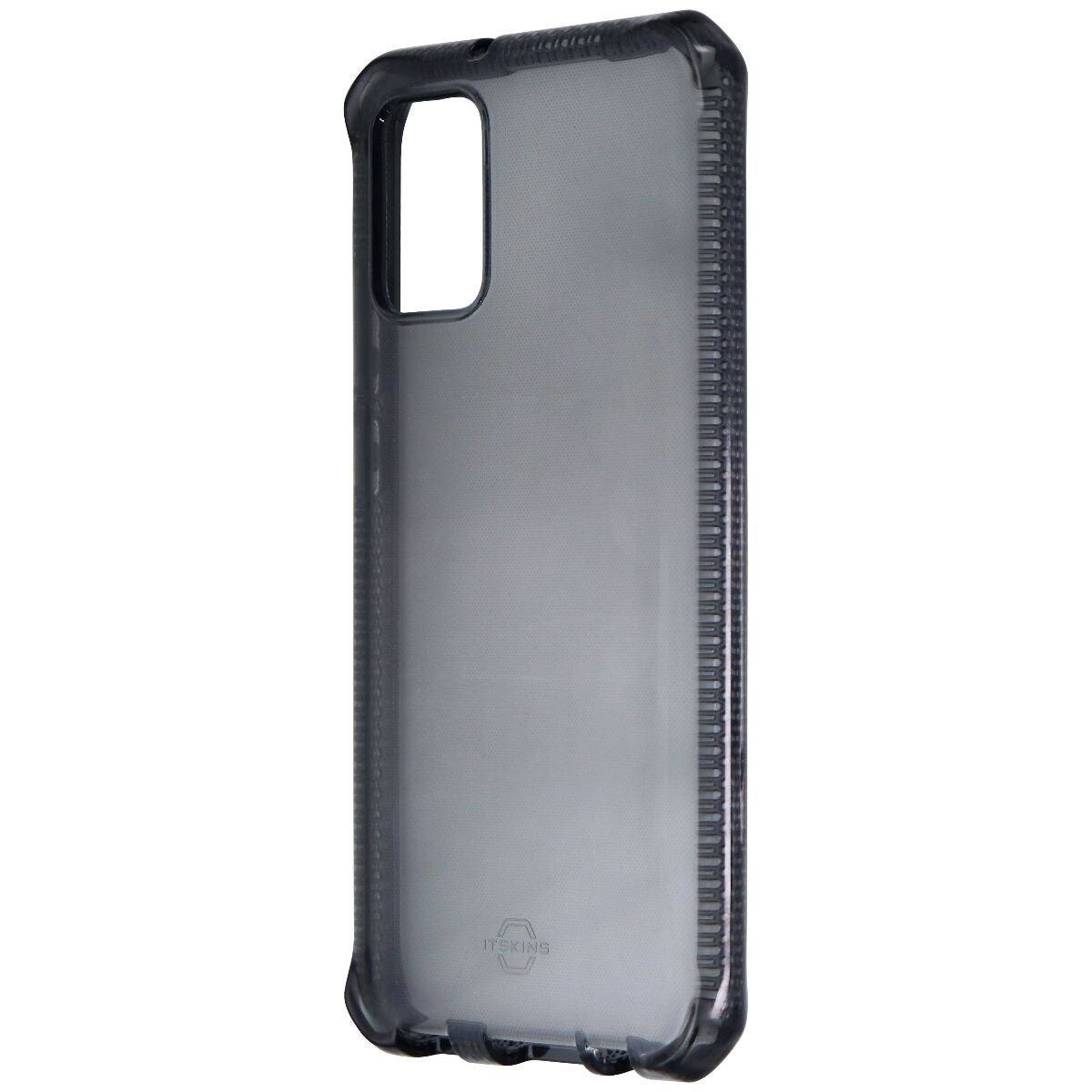 Front. Itskins - ITSKINS Spectrum Clear Series Flexible Gel Case for Samsung A02S - Smoke - Black.