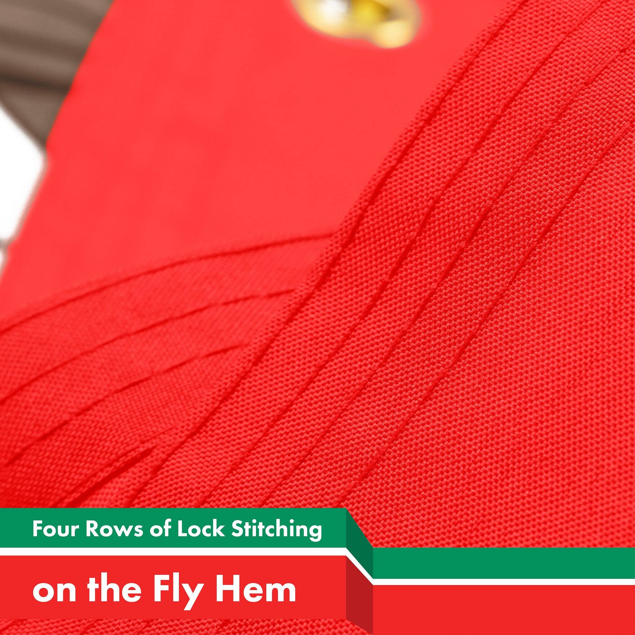 Four Rows of Lock Stitching on the Fly Hem