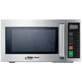 Magic Chef - .9 Cubic-ft Commercial Microwave - Stainless Steel
