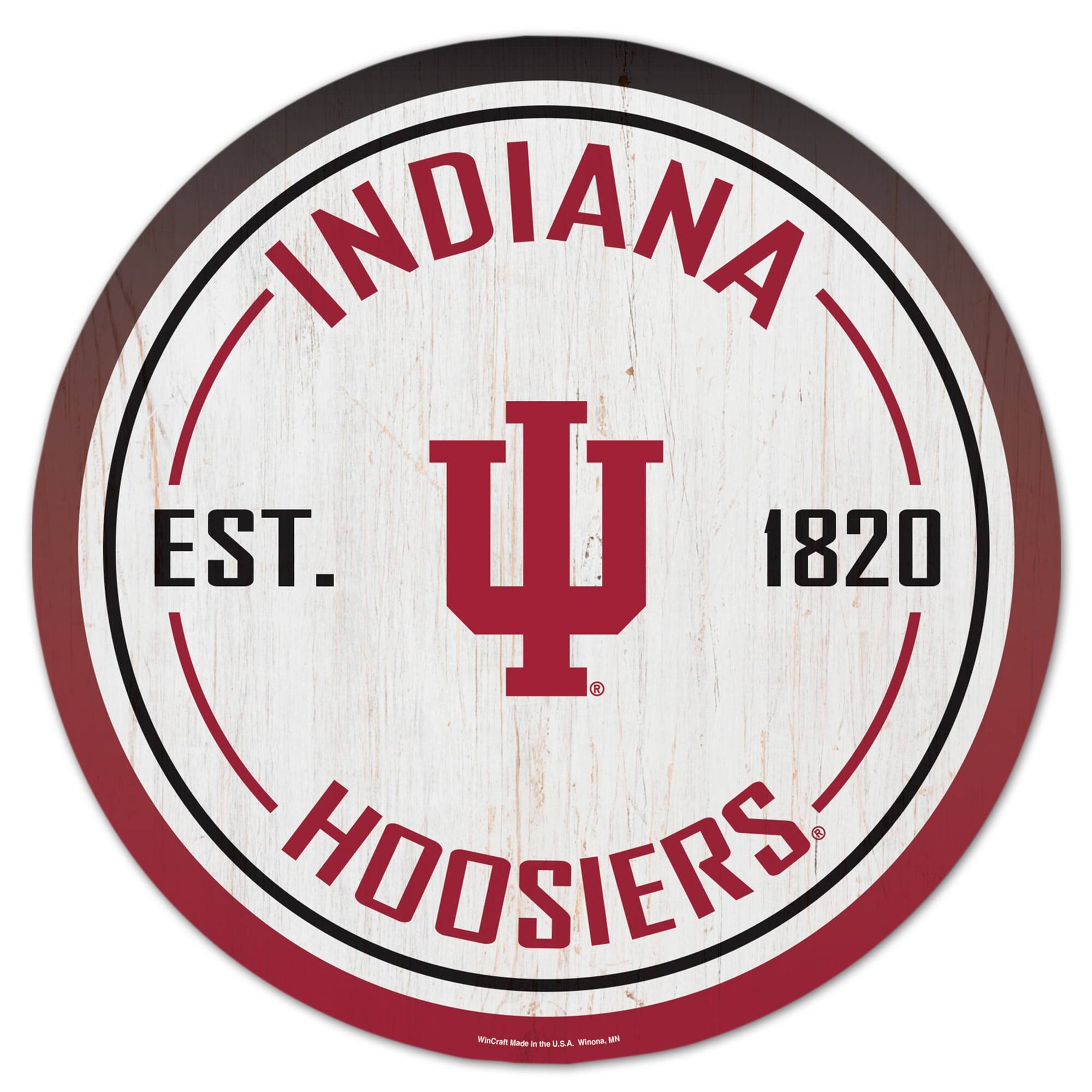 Indiana Hoosiers 14" Established Year Circular Wood Sign