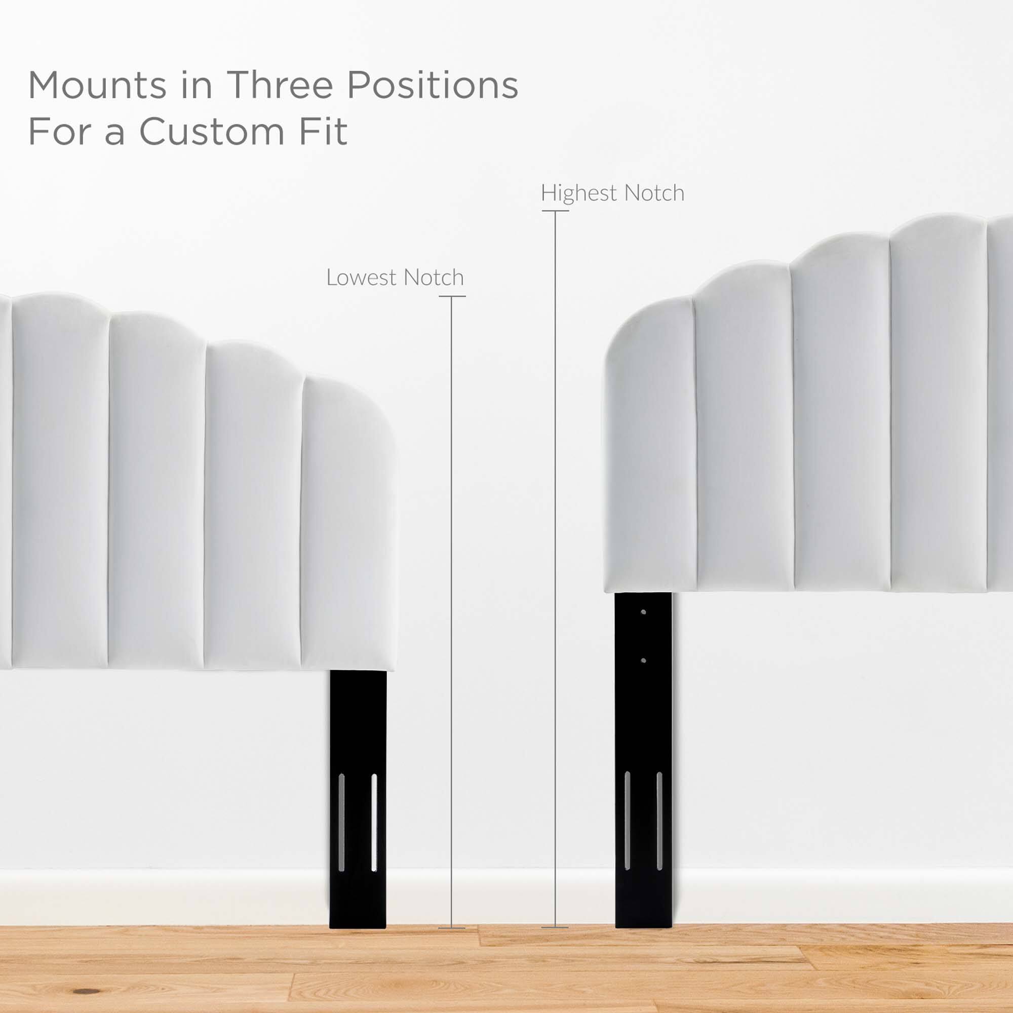 Mounts in Three Positions  
For a Custom Fit  

Lowest Notch  
Highest Notch