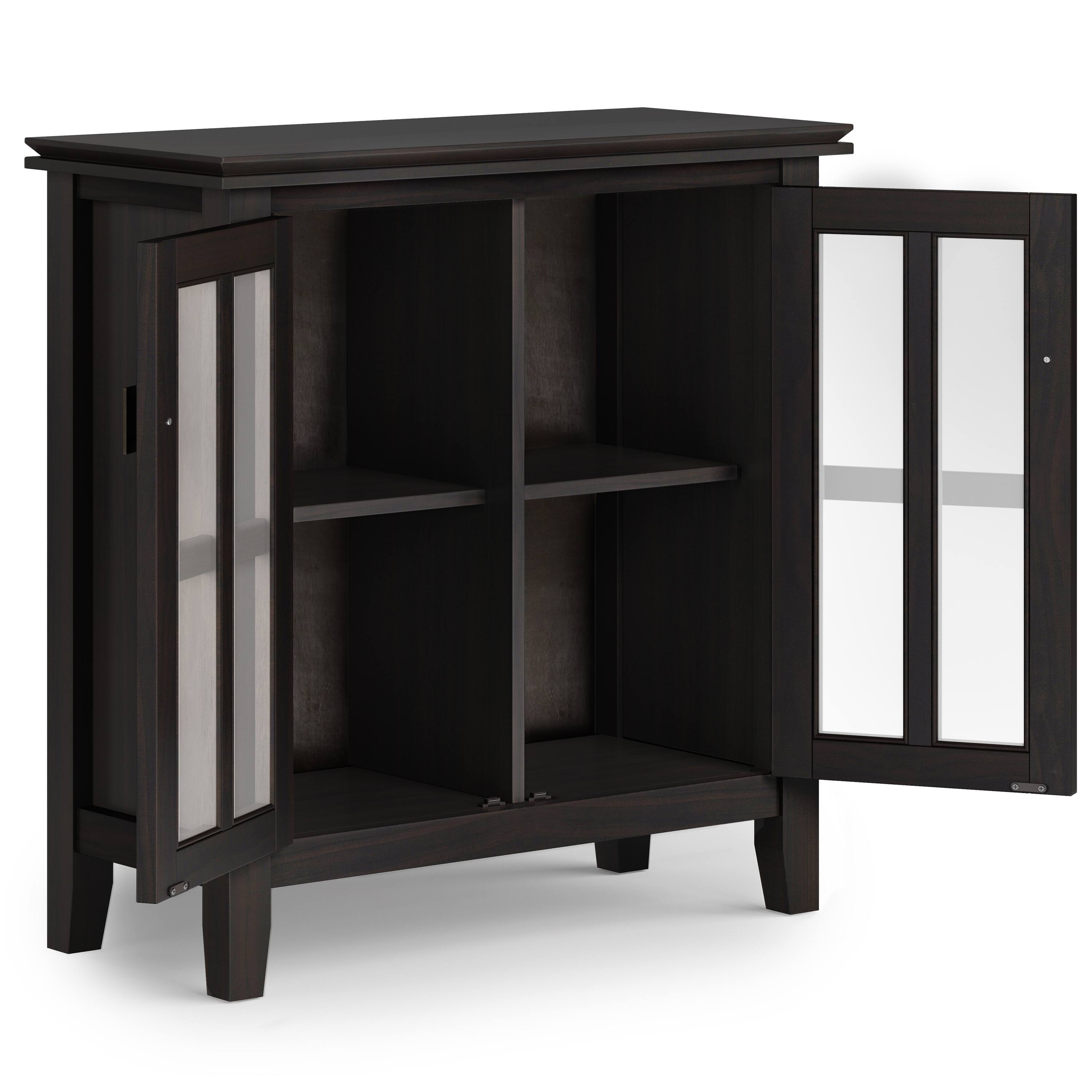 Alt View 11. Simpli Home - Artisan Low Storage Cabinet - Hickory Brown.