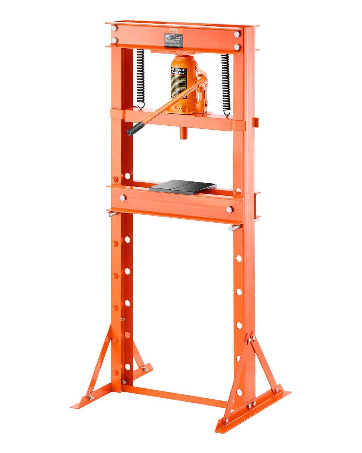 VEVOR - Hydraulic Shop Press, 20 T H-Frame Shop Press with Press Plate & Triangular Support, Stable Garage Floor Adjustable - Orange price history on PriceWatchPro