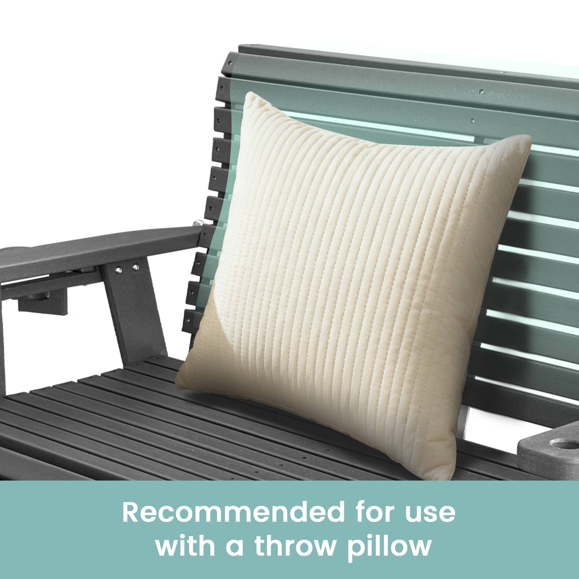 Recommended for use with a throw pillow