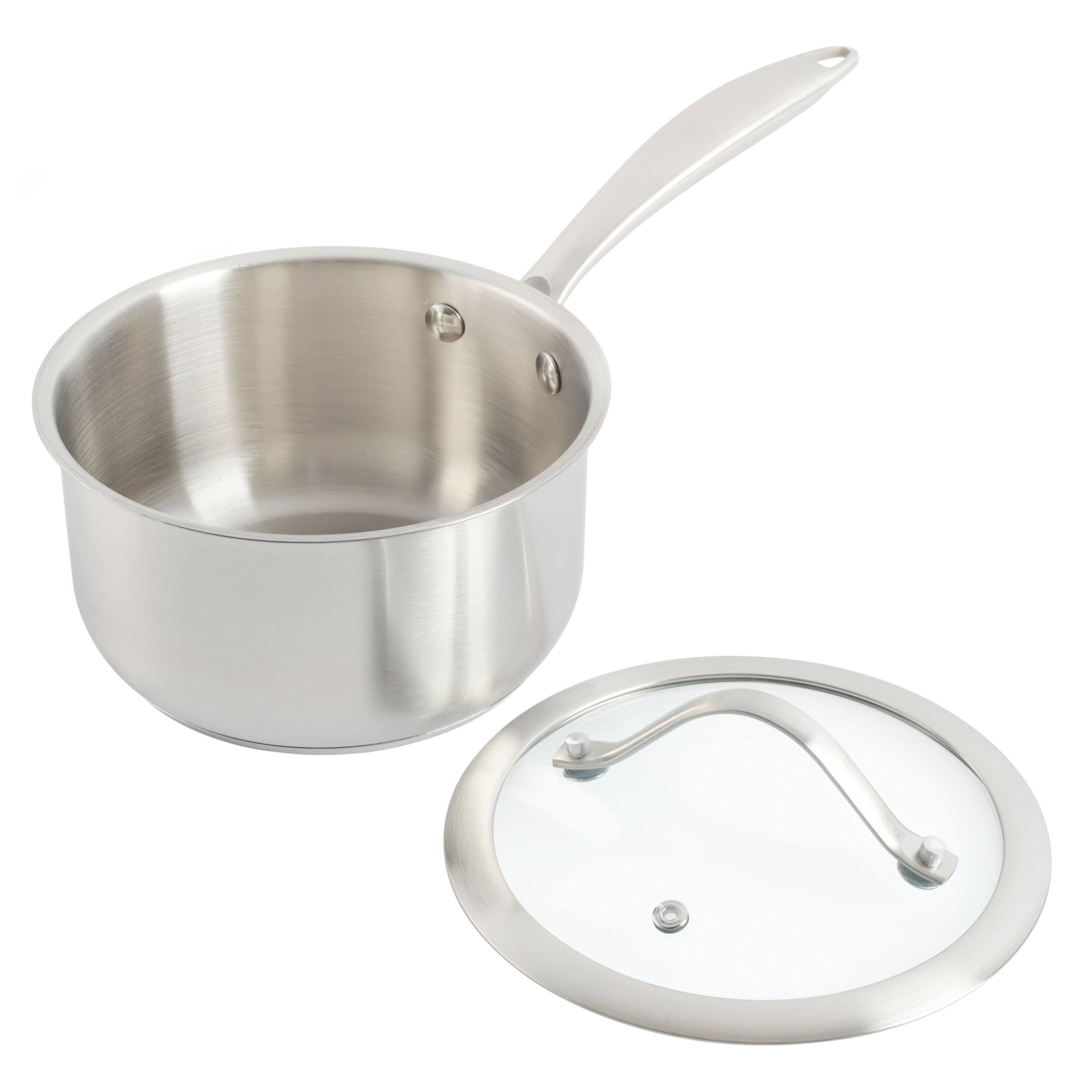 Alt View 4. Kenmore - Kenmore Aiden 10 Piece Stainless Steel Cookware Set - Silver.