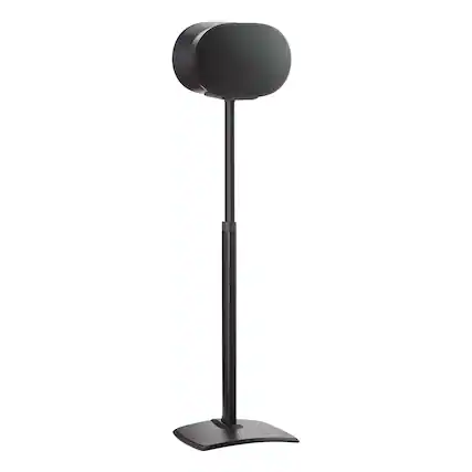 Front. Sanus - Sanus Height-Adjustable Speaker Stand for Sonos Era 300 - Each (Black) - Black.