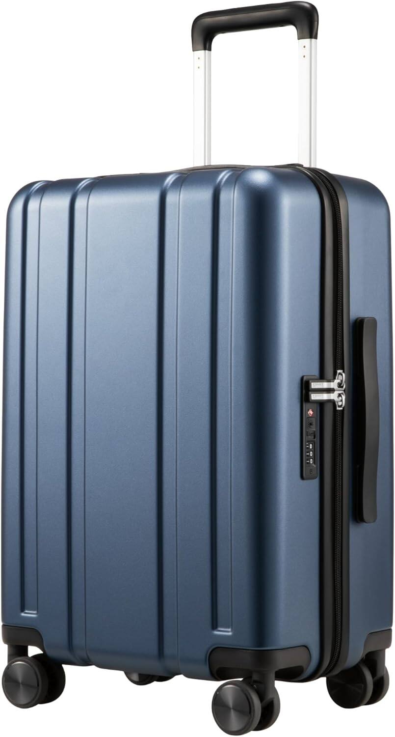 LUGGEX - 20 Inch Carry On Luggag Airline Approved, 100% PC Hard Shell Travel Suitcase with Smooth Spinner Wheels - L2EX - Blue price history on PriceWatchPro
