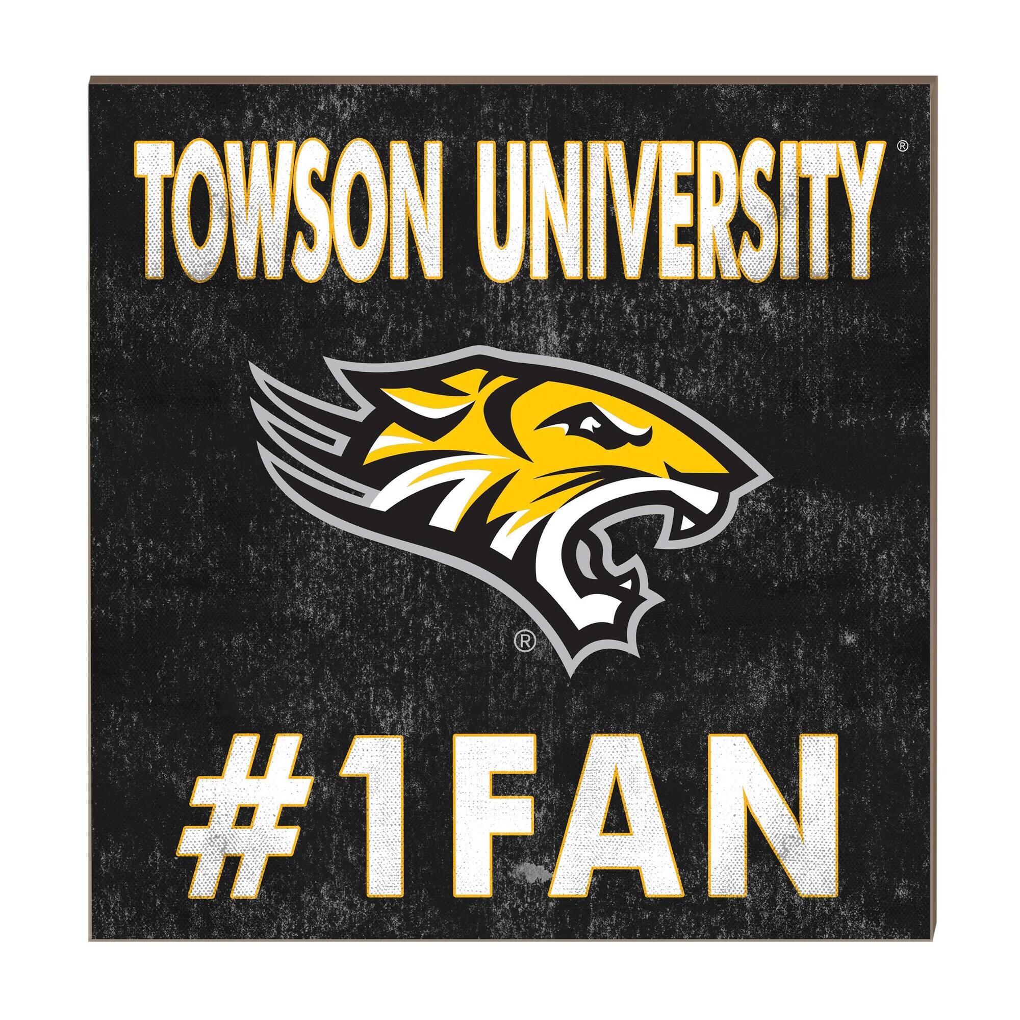 Jardine - Towson Tigers 10" x 10" #1 Fan Plaque - Black