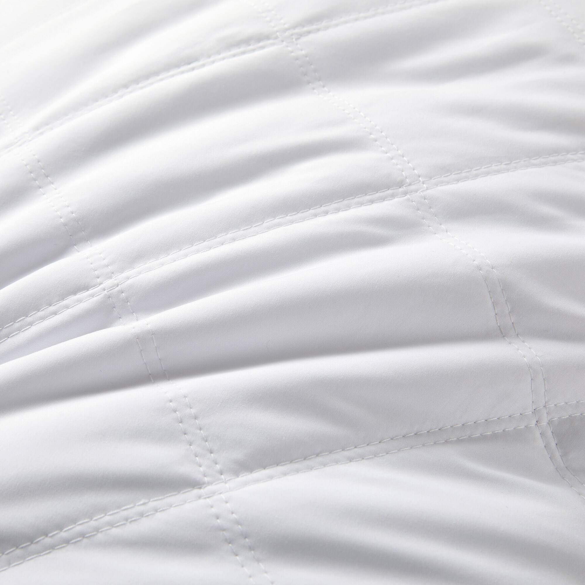 Left. Peace Nest - Peace Nest Quilted Goose Feather Pillows Set of 2 Medium Firm Bed Pillows, Classic, King - Classic.