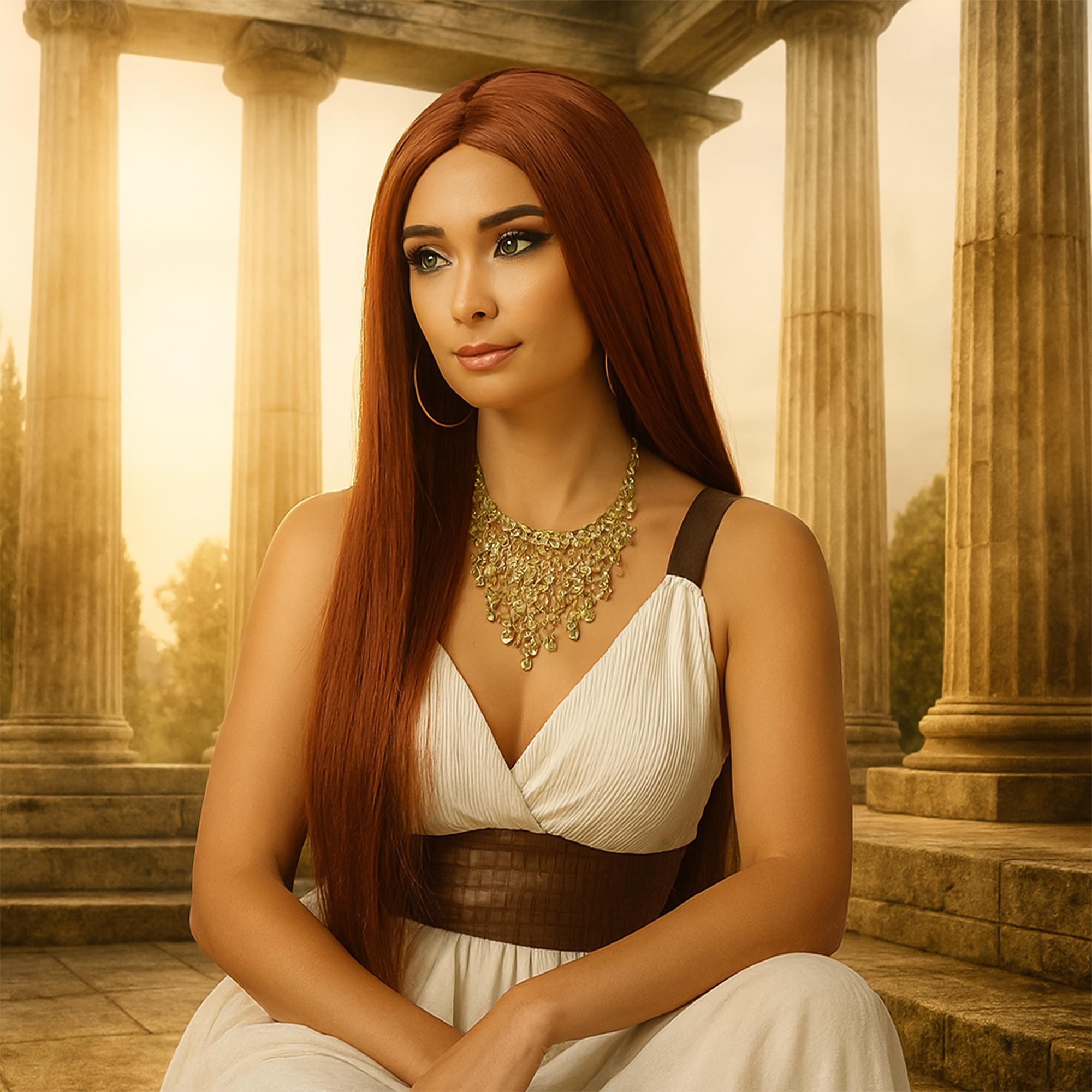 Alt View 2. California Costumes - Demigoddess Wig - Brown.