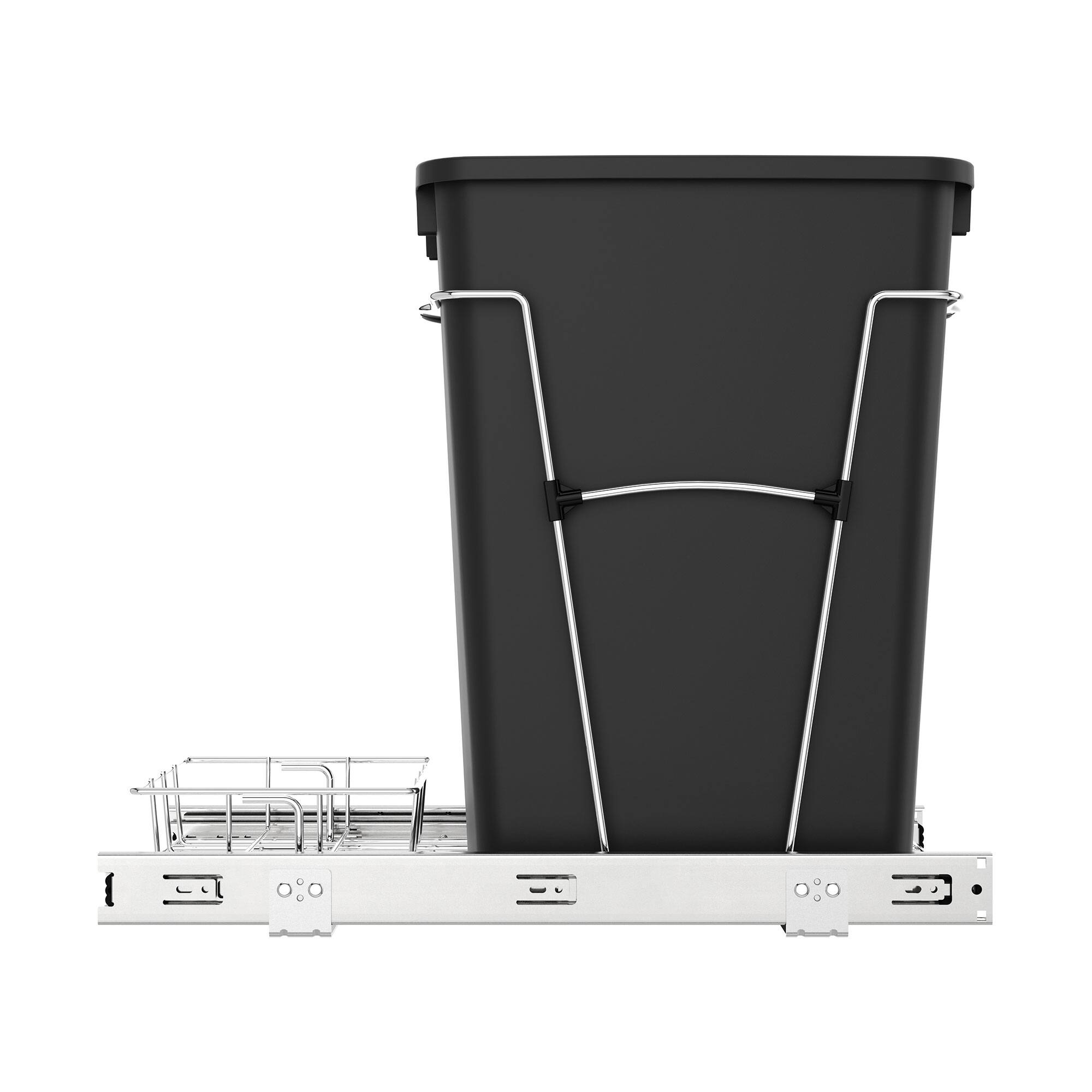 Alt View 8. Rev-A-Shelf - Rev-A-Shelf Pullout Trash Can 35 qt. for Kitchen Cabinets, Black, RV-12KD-18C S - Black.