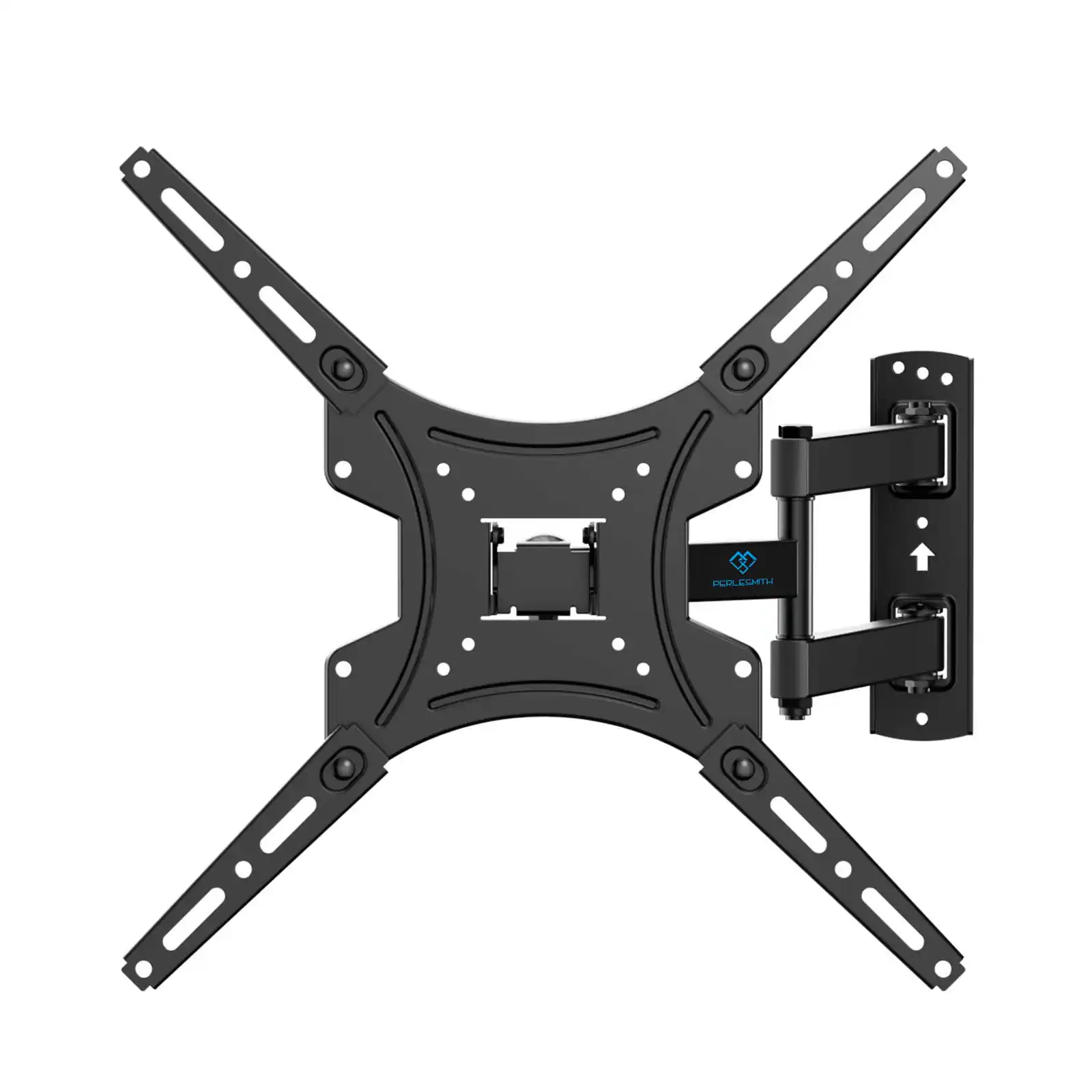 Front. Perlesmith - 26"–55" Full-Motion TV Mount Up To 66lbs, VESA 75x75 to 400x400mm, Model PSMF21B-US - Black.