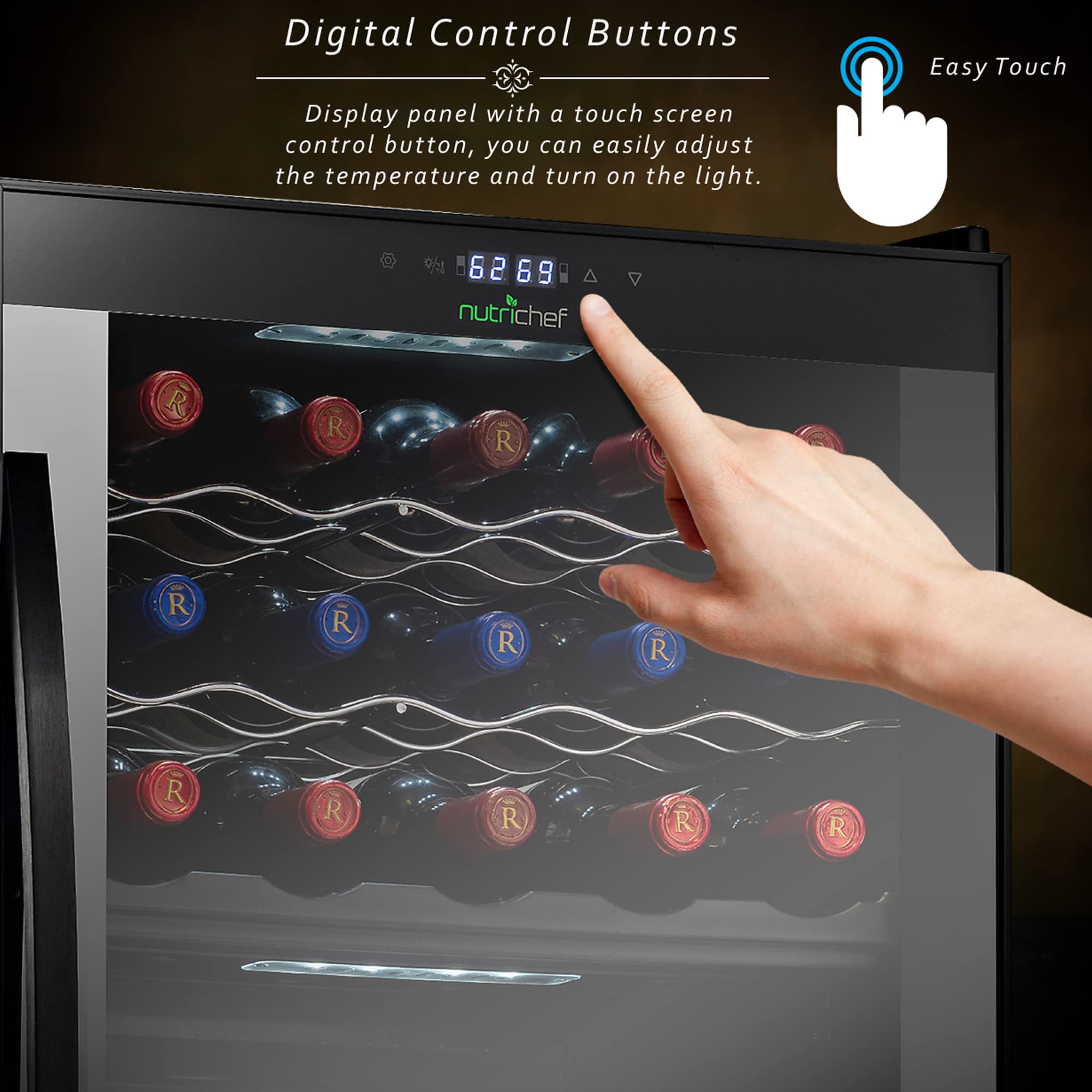 Digital Control Buttons

Display panel with a touch screen control button, you can easily adjust the temperature and turn on the light.

Easy Touch