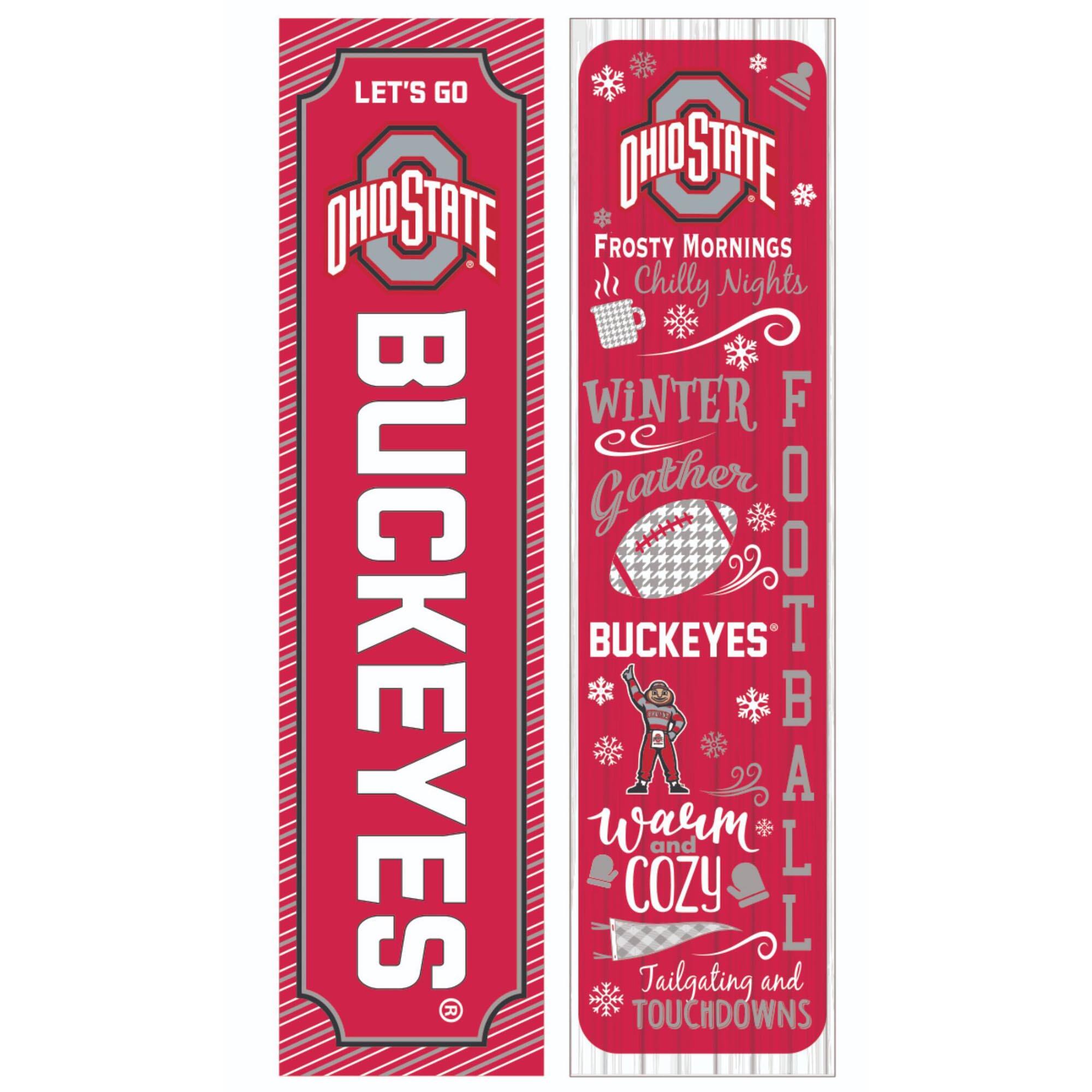 LET'S GO  
OHIO STATE  
BUCKEYES  

FROSTY MORNINGS  
Chilly Nights  
WINTER Gather  
FOOTBALL  
BUCKEYES  
Warm and COZY  
Tailgating and TOUCHDOWNS