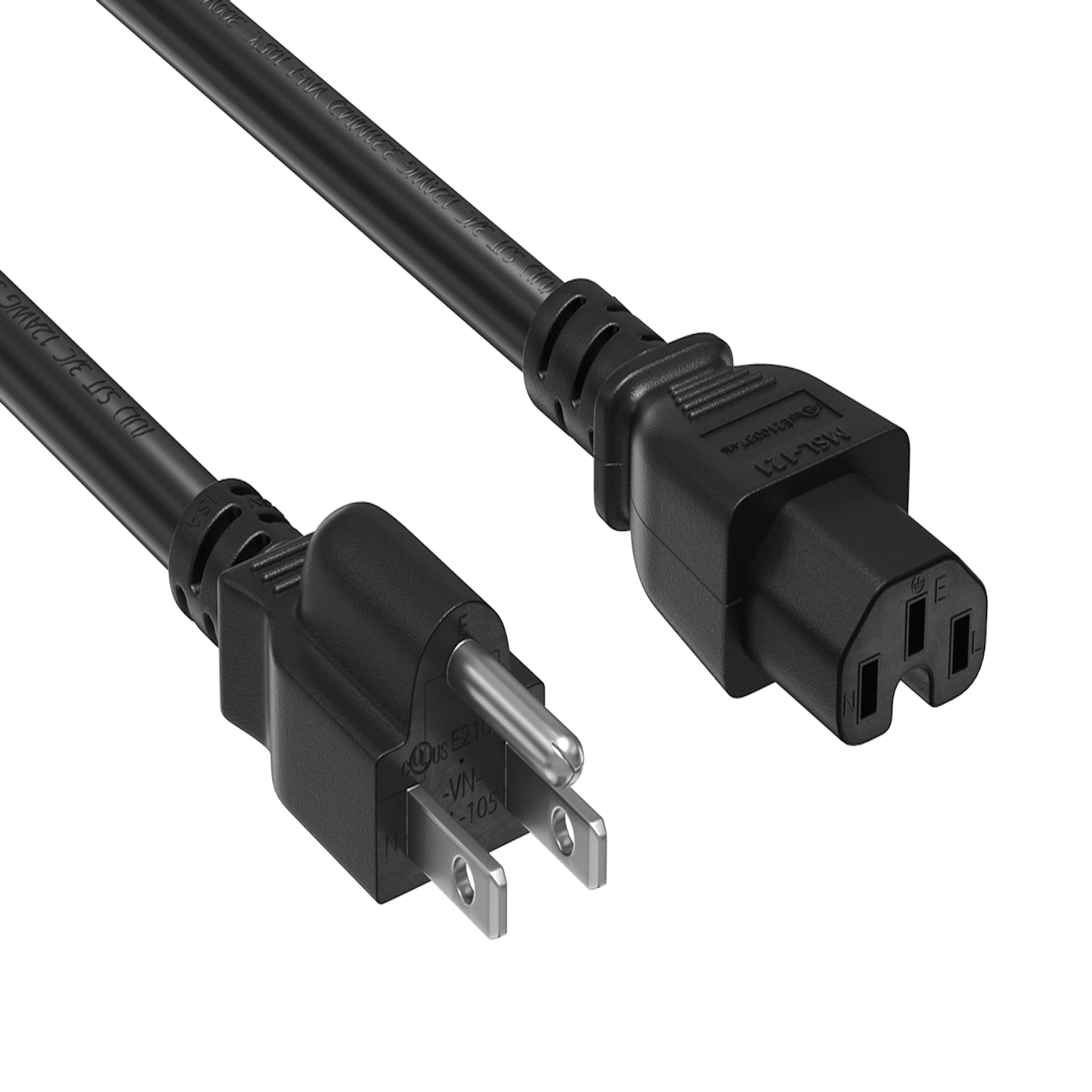 Sanoxy - Cables and Adapters; 2 PACK of 3ft 14 AWG 15A 125V Power Cord (NEMA 5-15P to IEC320 C15) - Black price history on PriceWatchPro