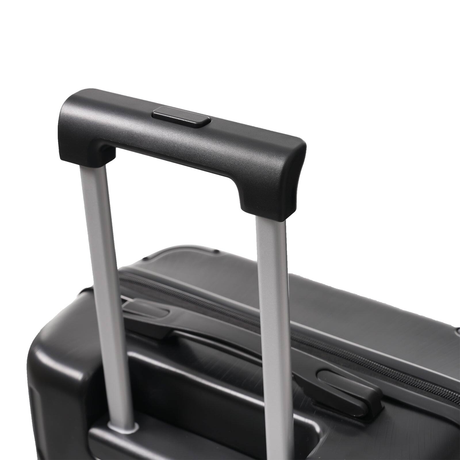 Alt View 4. BreeBe - Hardshell Luggage 20" Carry-On, Lightweight Durable ABS Suitcase with Double Spinner Wheels and Built-in TSA Lock Black - Black.