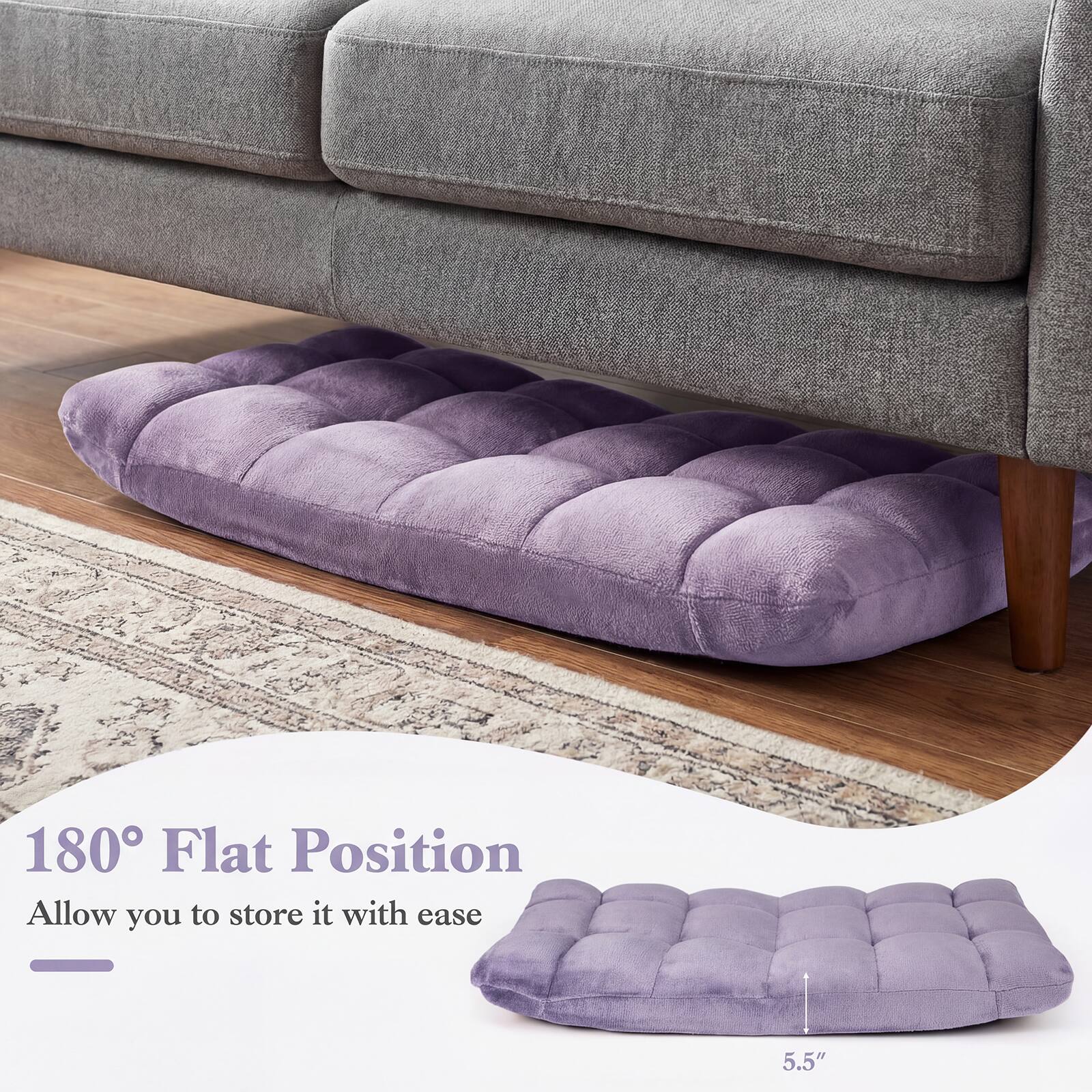 180° Flat Position  
Allow you to store it with ease  
5.5"