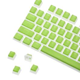 Unique Bargains - 108 Keys PBT Pudding Keycaps Set OEM Profile Double Shot for Mechanical Keyboard Layout - Light Green