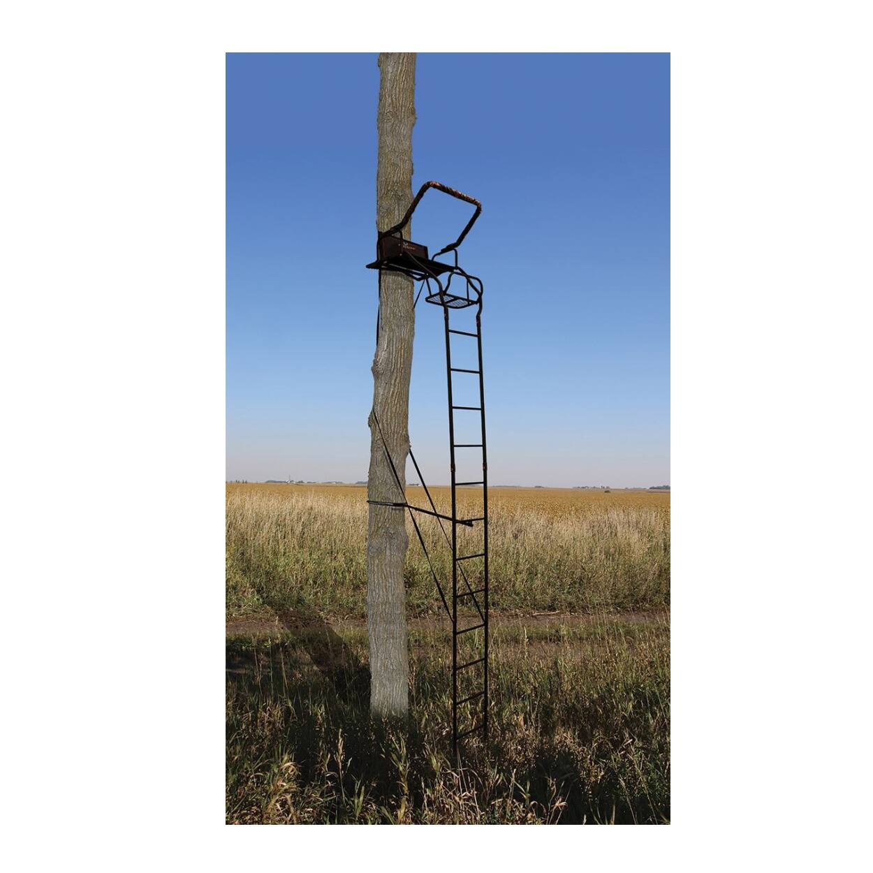 Angle. Big Game Treestands - Big Game Treestands Warrior Elite Ultra-Wide 17 ft Climbing Tree Stand - Black.