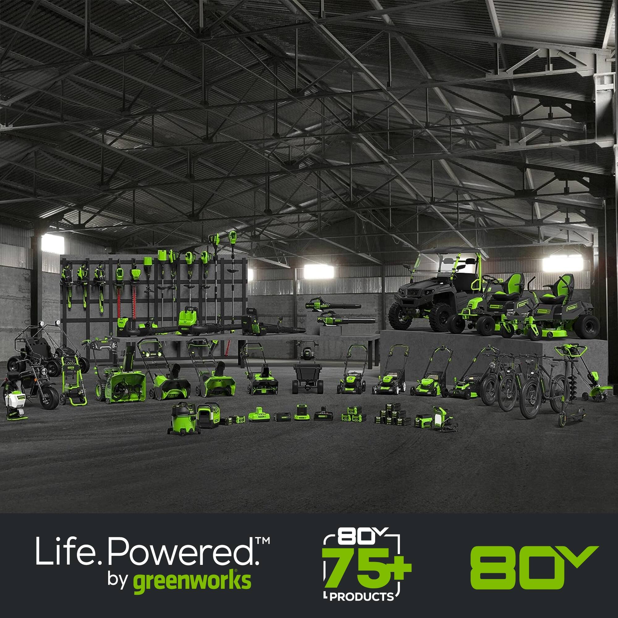 Life. Powered.™ by greenworks

80Y 75+ PRODUCTS