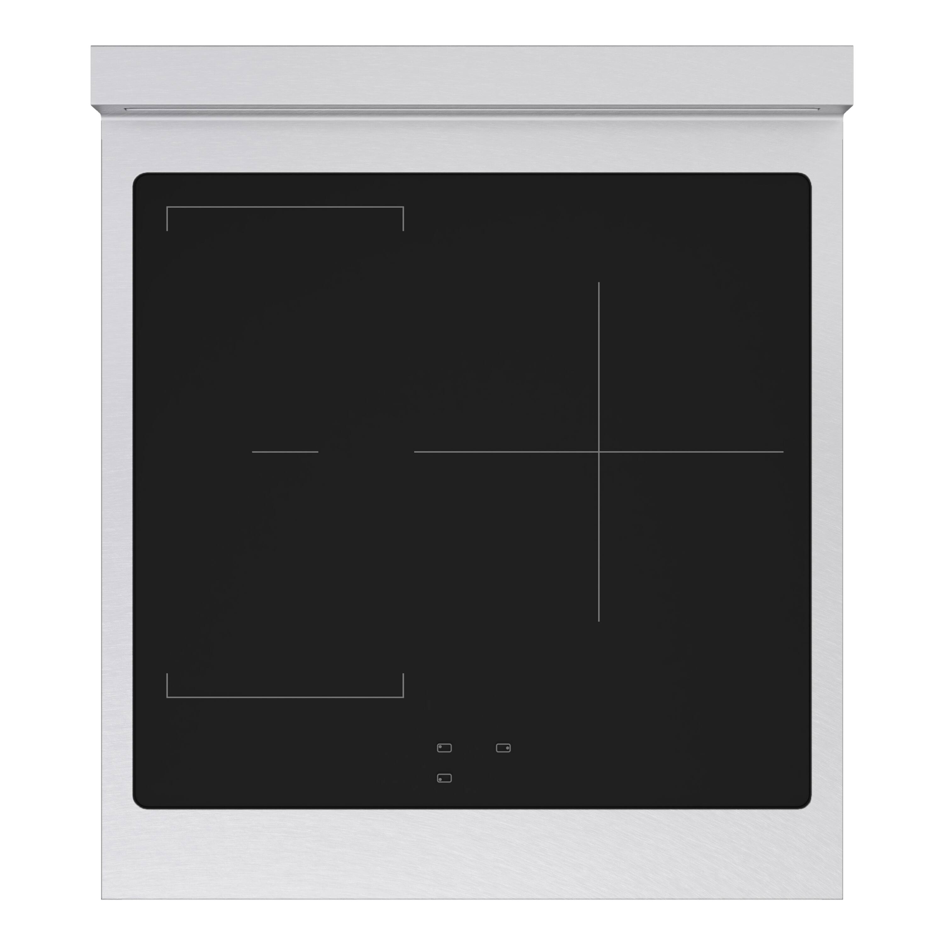 Alt View 11. ZLINE - 24 in. 3.2 cu. ft. Marino Freestanding Induction Range with 3 Burners and Convection Oven in Satin Stainless Steel - Satin Stainless Steel.